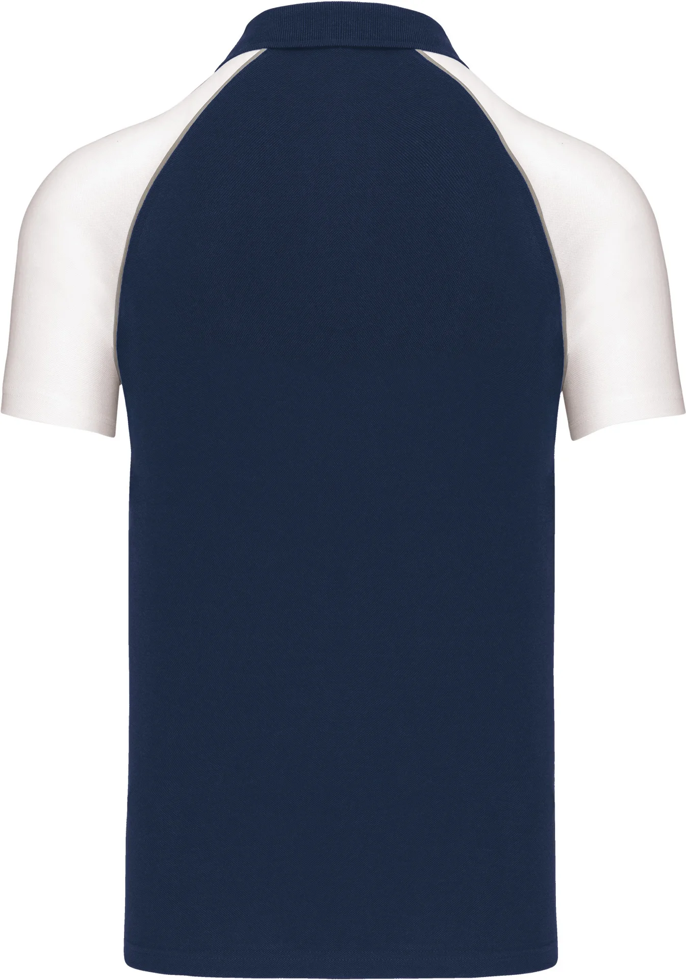kariban-K226-baseball-pique-polo-navy-lightgrey-white-back-6 Kariban Baseball Piqué Polo Shirt