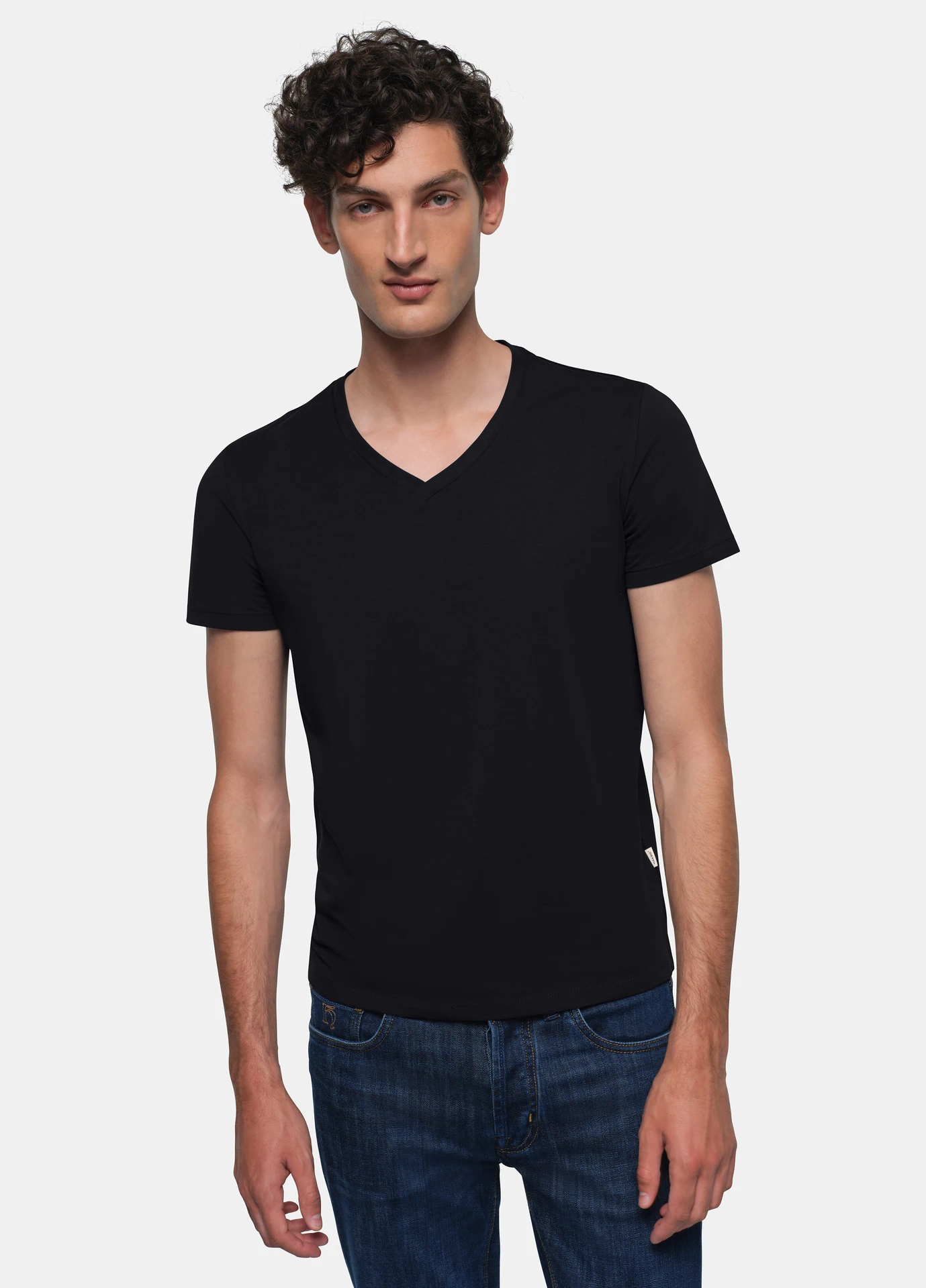 hakro-272-v-shirt-stretch-schwarz-model-0 HAKRO V-Shirt 272 Stretch