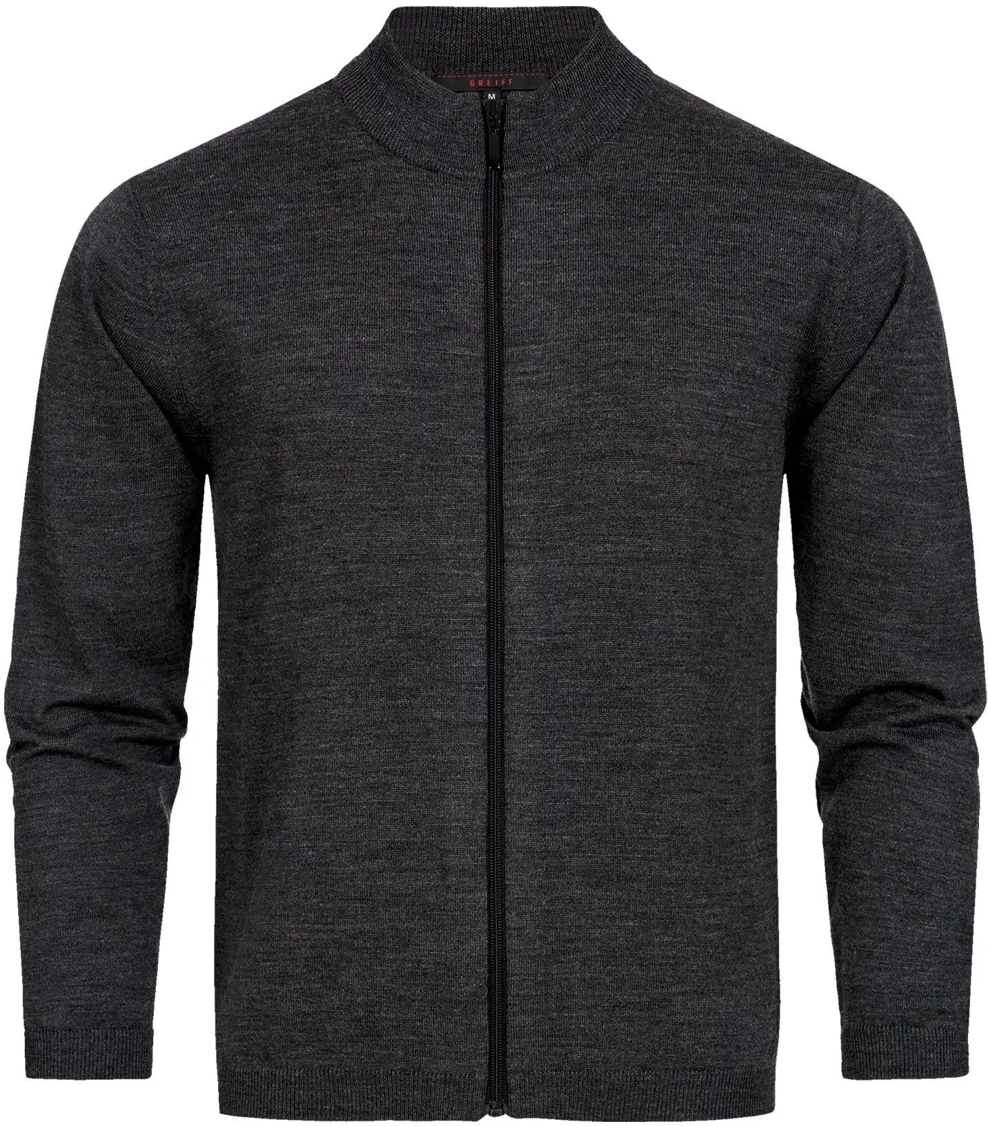 greiff-6042-herren-strickjacke-rf_5050_dunkelgrau-front-2 GREIFF Herren Strickjacke Regular Fit