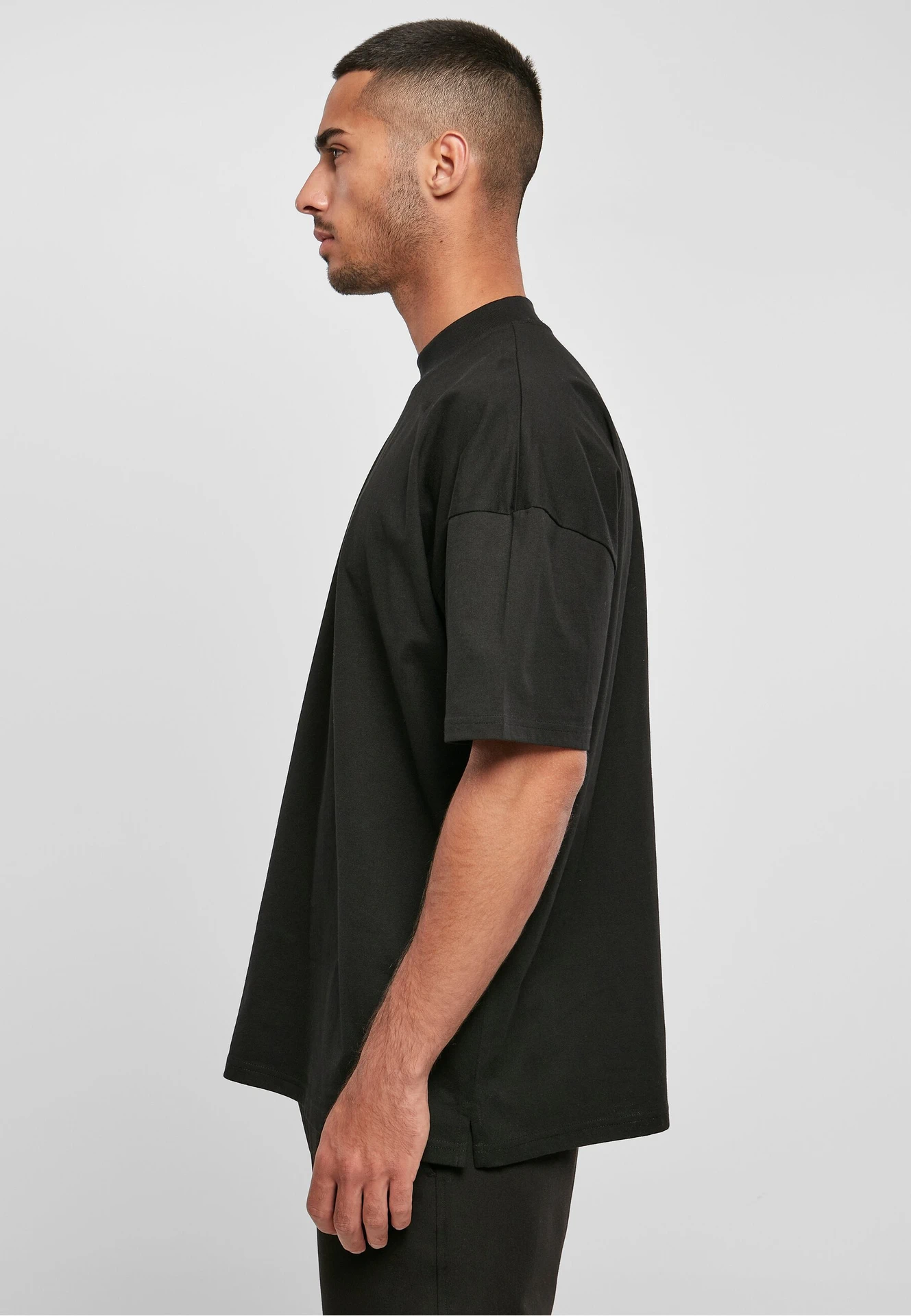 Build Your Brand Oversized Mock Neck Tee