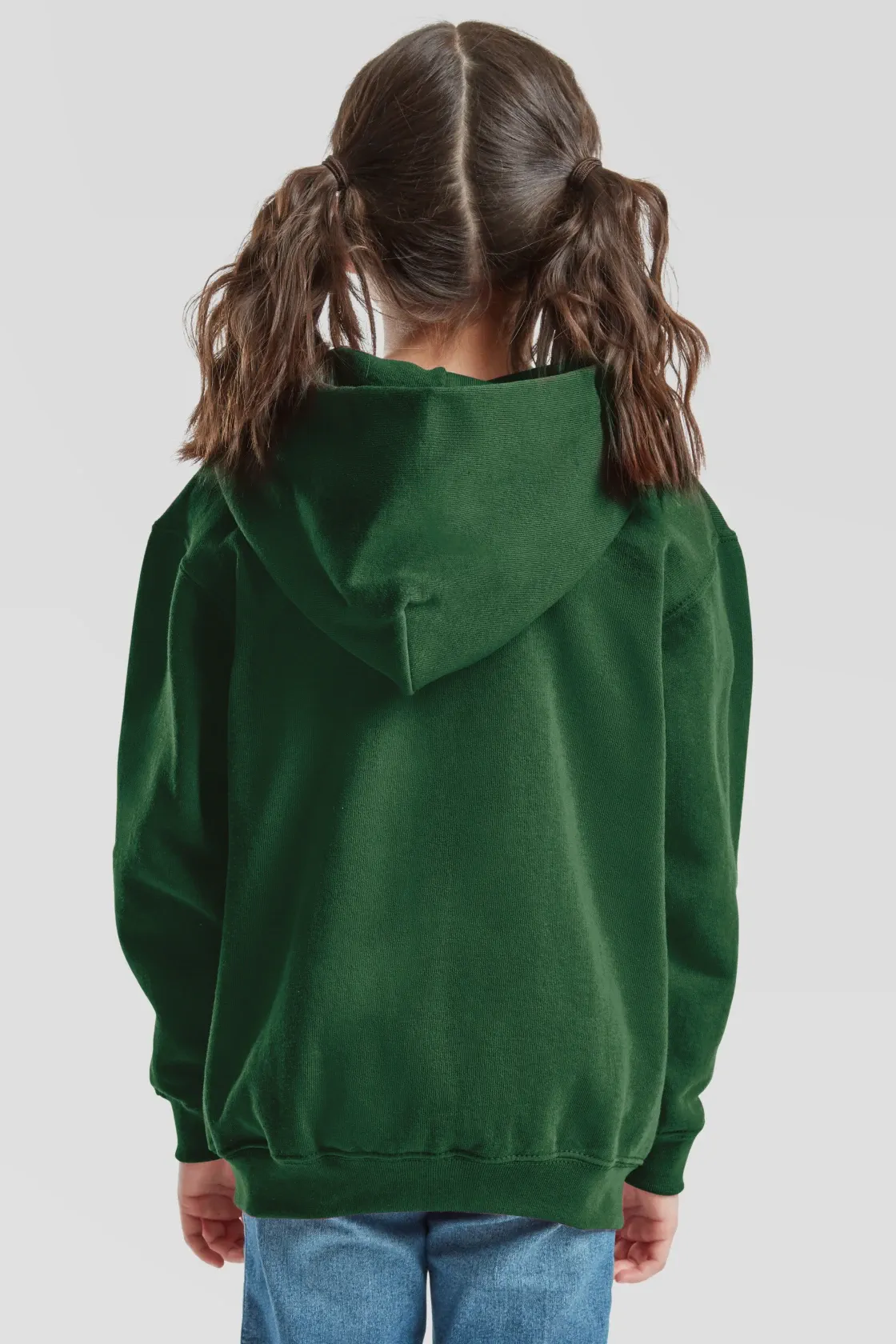 fruit-of-the-loom-62-045-0-kids-classic-hooded-sweat-jacket-bottlegreen-model-2 F.O.L. Classic Hooded Sweat Jacket Kids