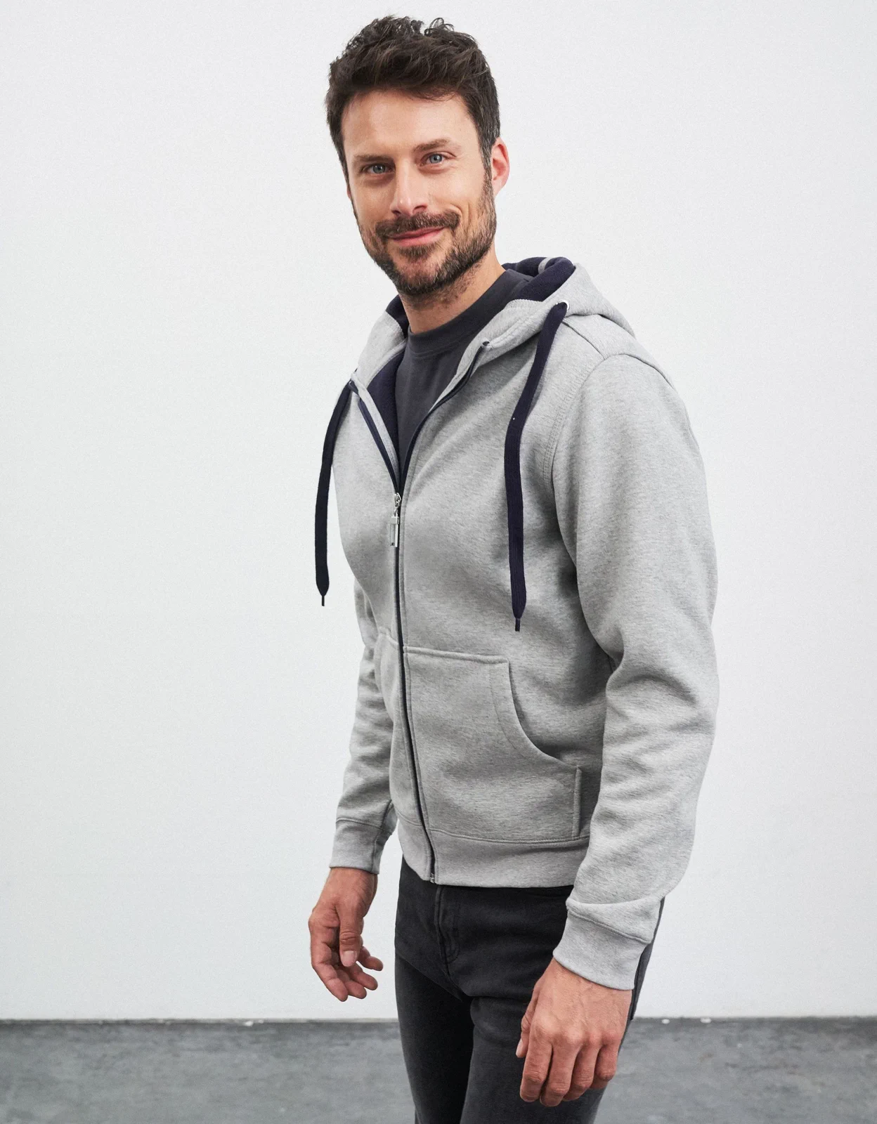 jn355-mens-doubleface-jacket-model-2 James & Nicholson Men´s Doubleface Jacket