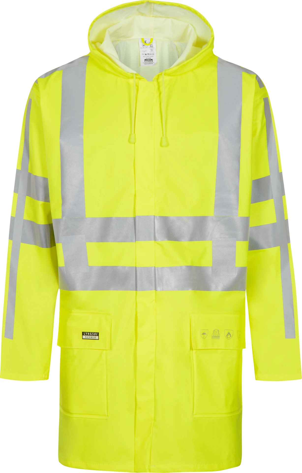 Lyngsøe FR-LR55-RWS Flammhemmende Hi-Vis Regenjacke