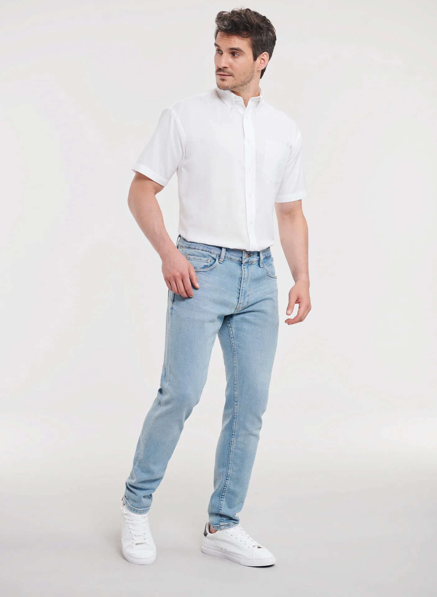 Russell Men's Short Sleeve Easy Care Oxford Shirt