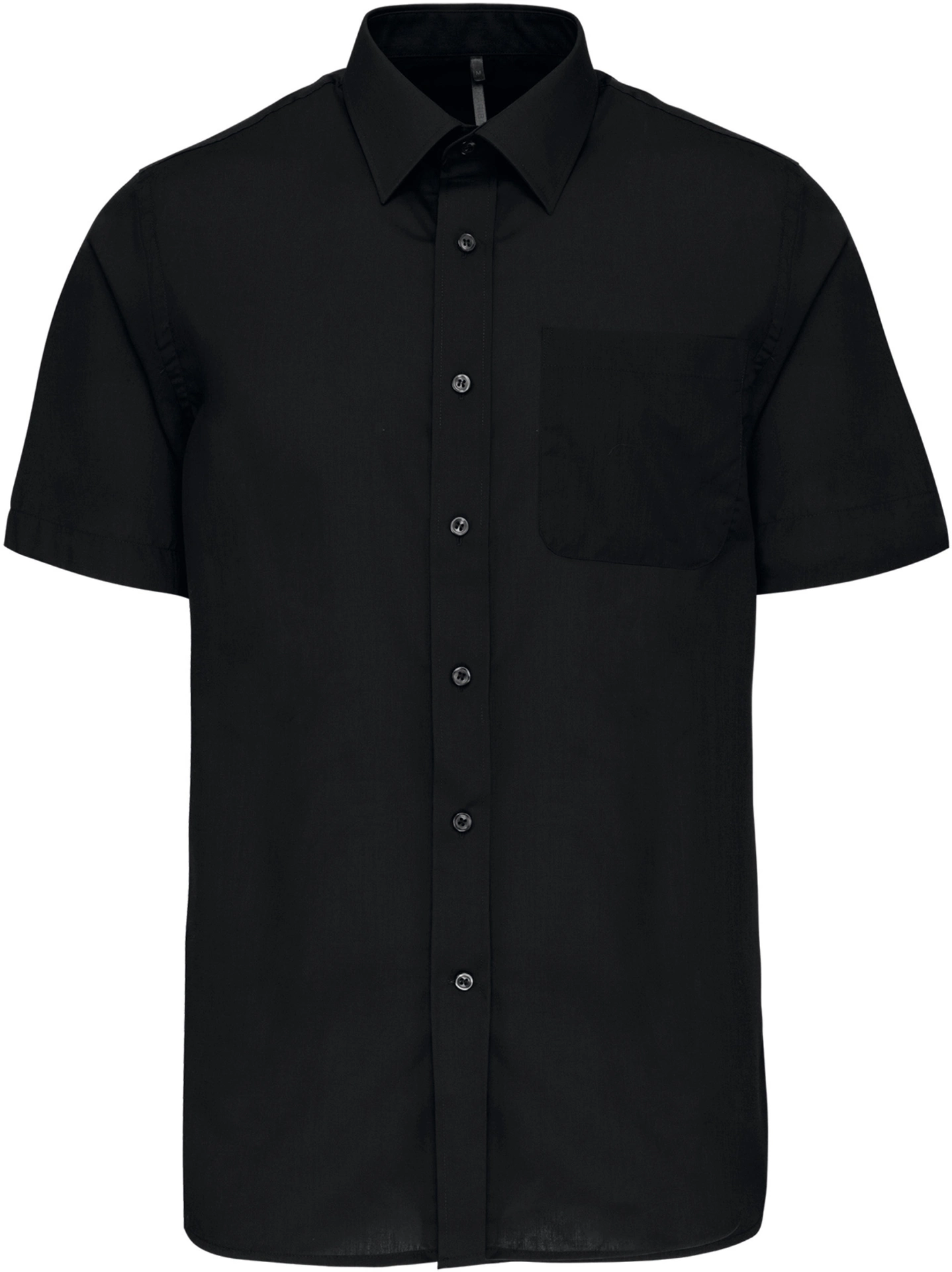 K551-popeline-hemd-ace-kurzarm-black-front-3 Kariban Popeline Hemd "Ace" kurzarm