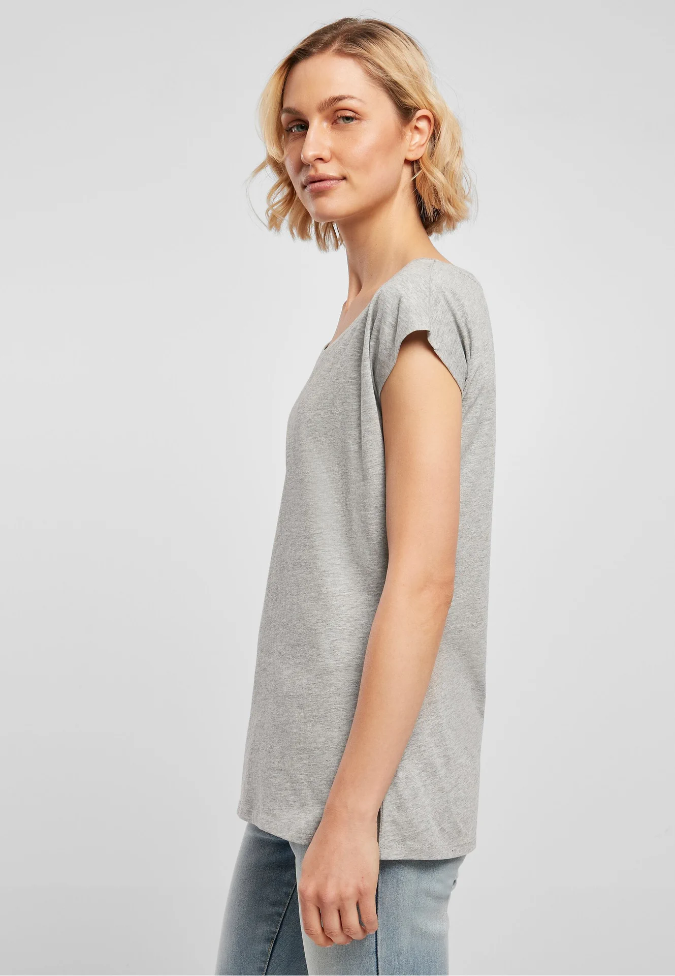 Build Your Brand Ladies Wide Neck Tee