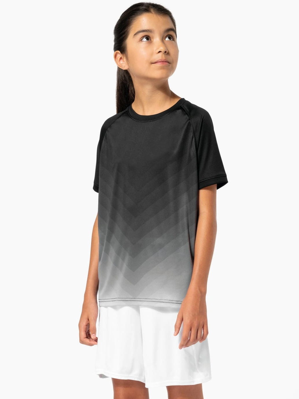 Kariban Kinder Sport Shirt mit Farbverlauf