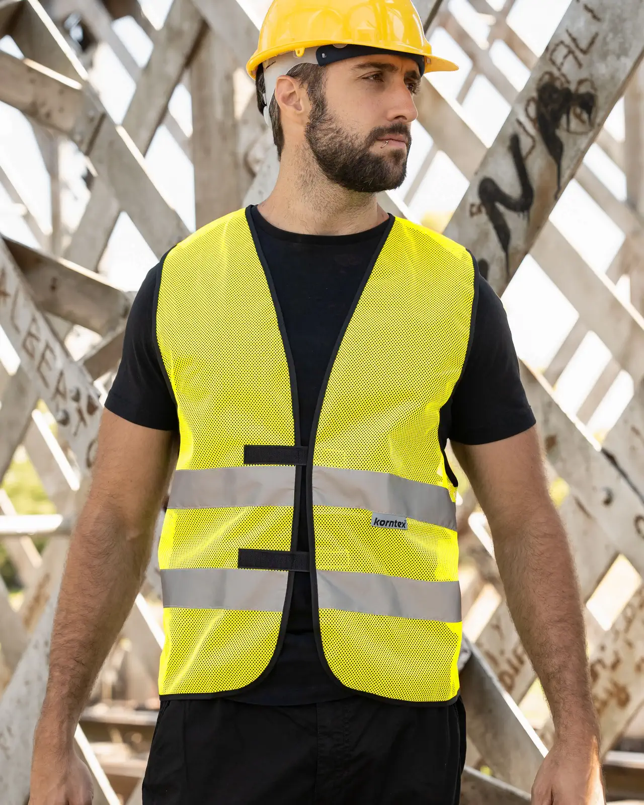 korntex-kxq-hi-vis-mesh-safety-vest-thessaloniki-signalyellow-model-0 Korntex Hi-Vis Mesh Safety Vest Thessaloniki