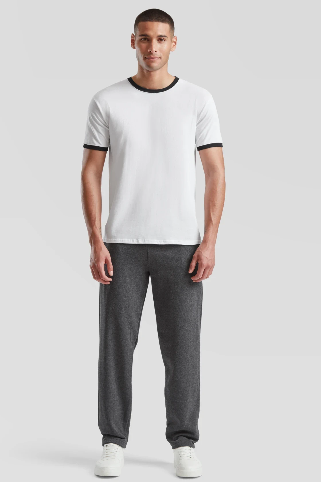 fruit-of-the-loom-64-032-0-classic-open-hem-jog-pants-darkheathergrey-model-3 F.O.L. Classic Open Hem Jog Pants