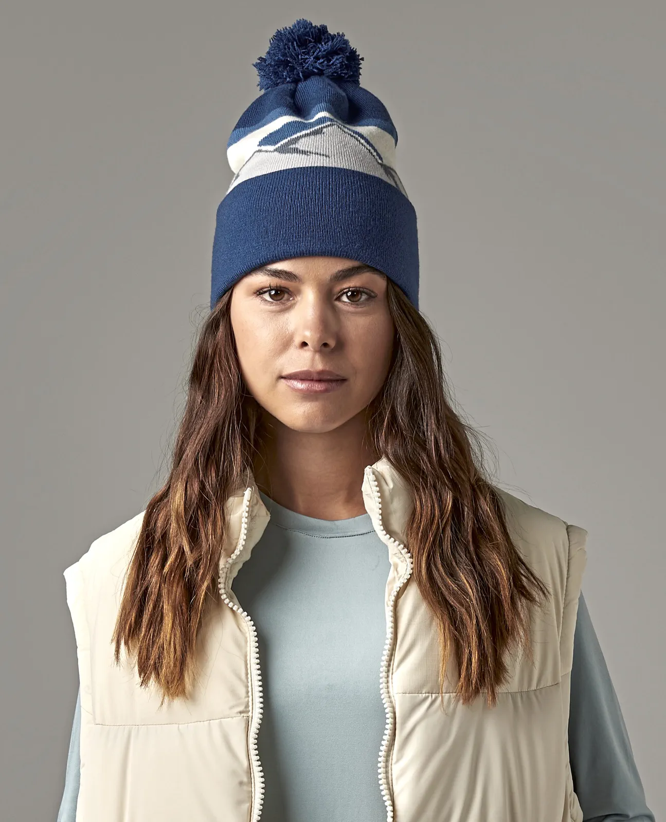Beechfield Mountain Peaks Pom Pom Beanie