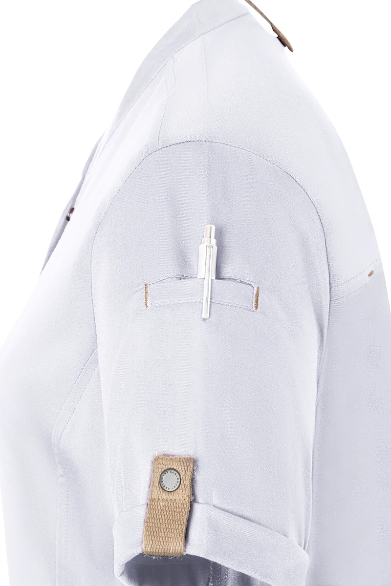 karlowsky-jf27-damenkochjacke-green-generation-kurzarm-white-detail-7 KARLOWSKY Damenkochjacke Green-Generation Kurzarm