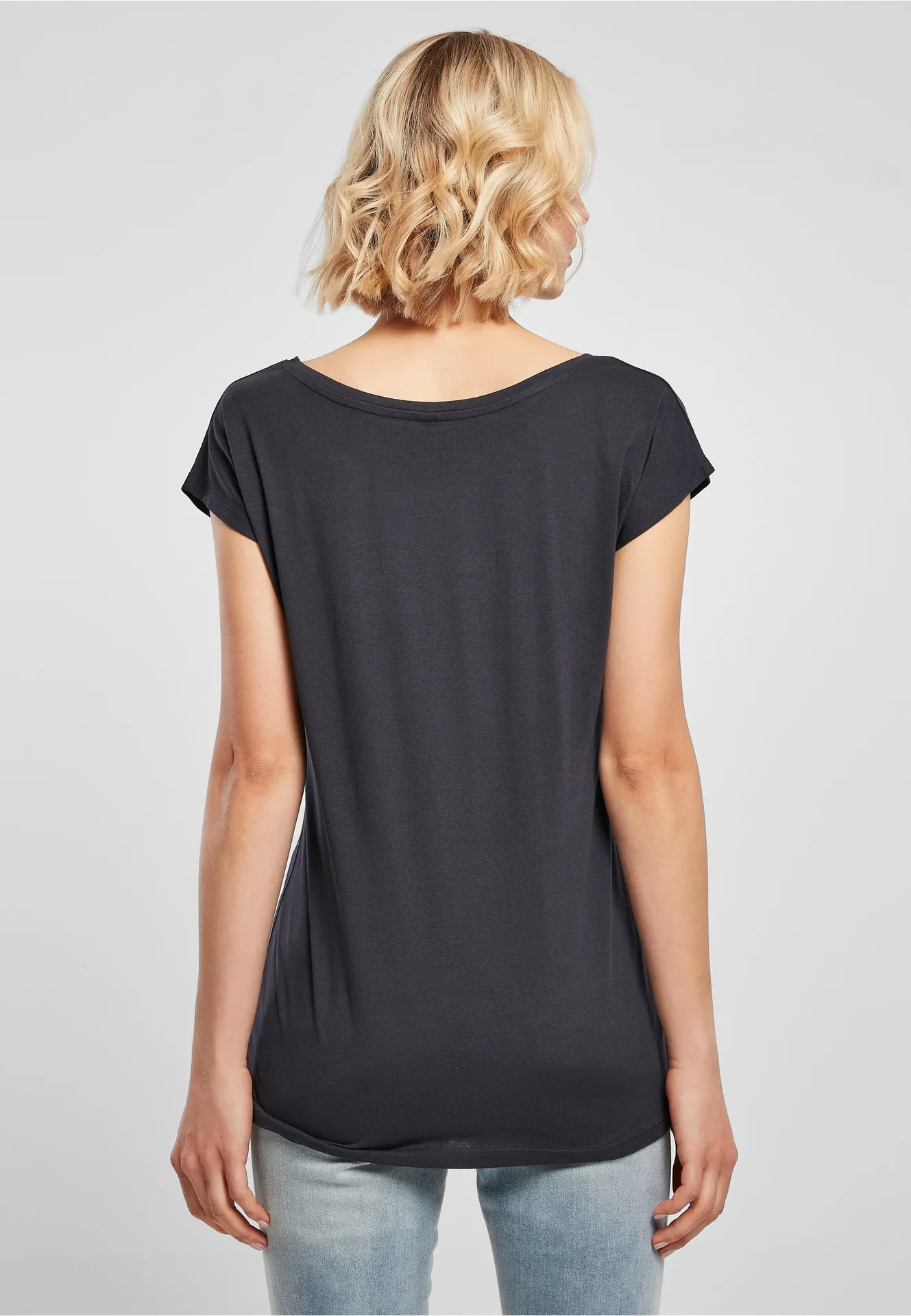 Build Your Brand Ladies Wide Neck Tee