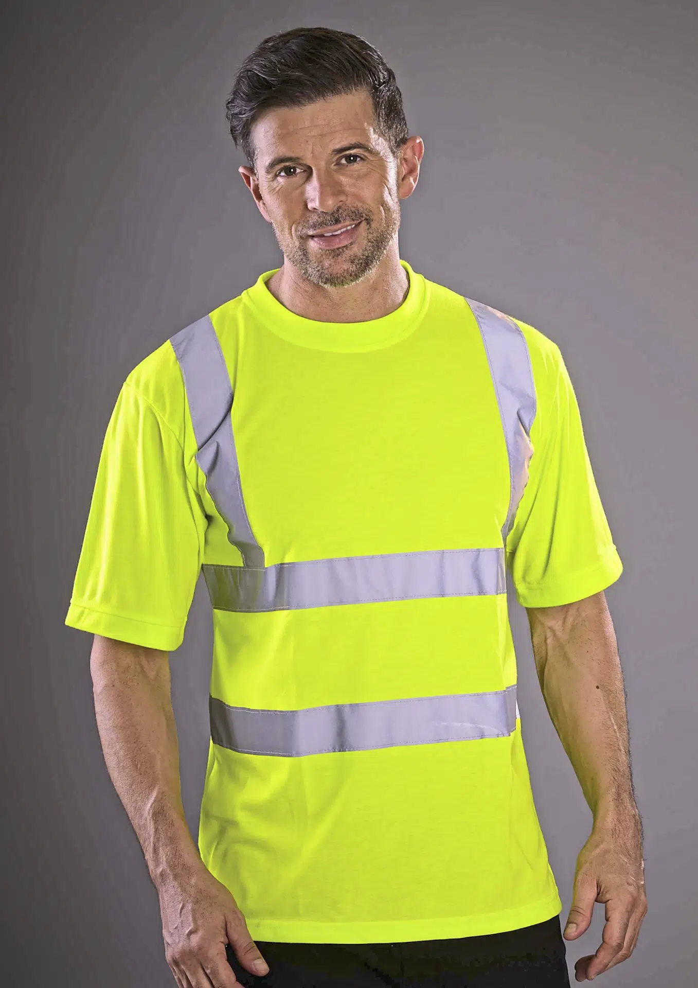 YOKO Two Band & Brace Hi Vis T-Shirt YOKO Two Band & Brace Hi Vis T-Shirt