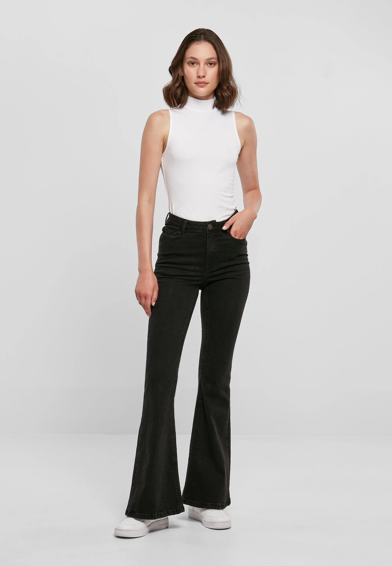 Build Your Brand Ladies Sleeveless Turtleneck Body