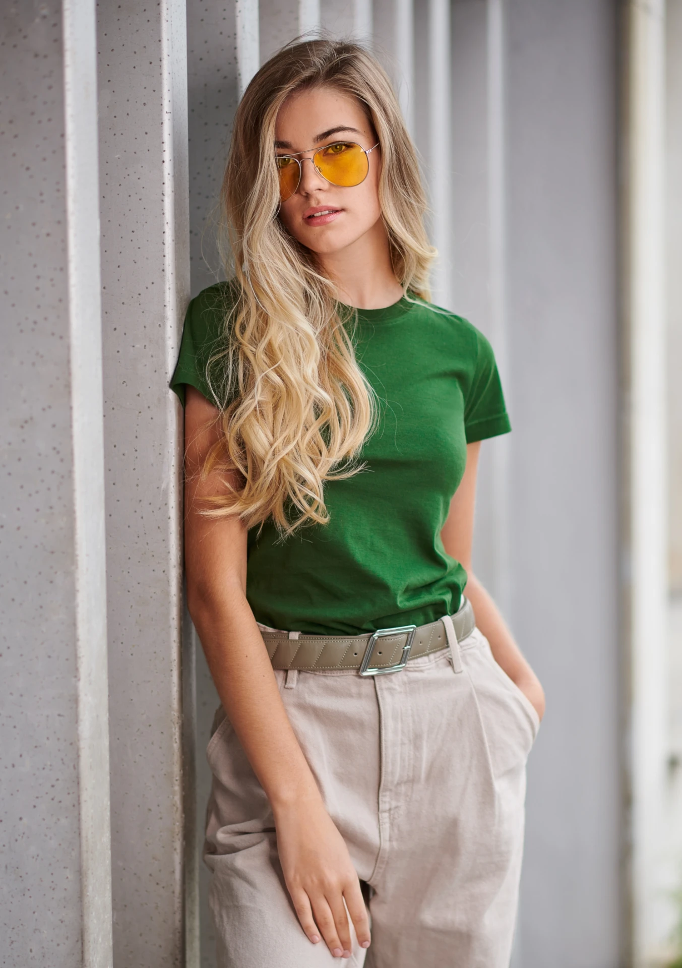 malfini-133-classic-new-t-shirt-damen-grasgruen-model-0 MALFINI T-Shirt Damen Classic New 133