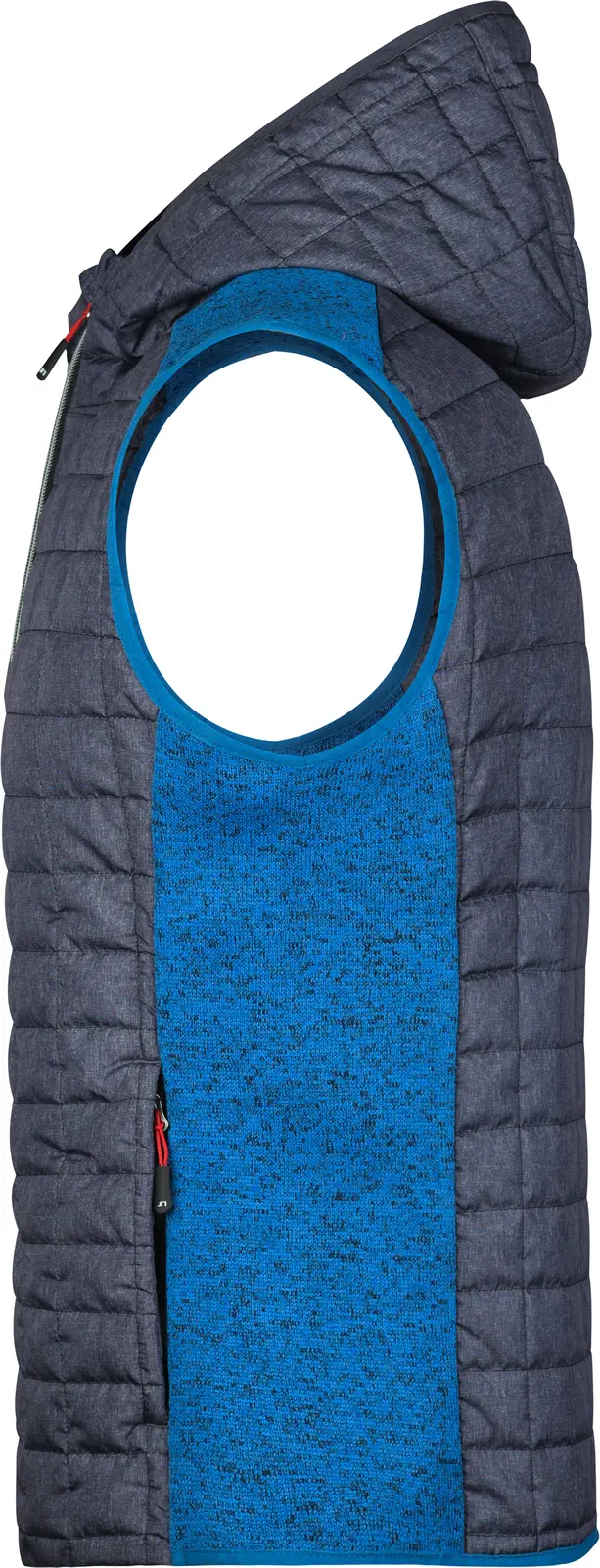 James & Nicholson Men's Knitted Hybrid Vest