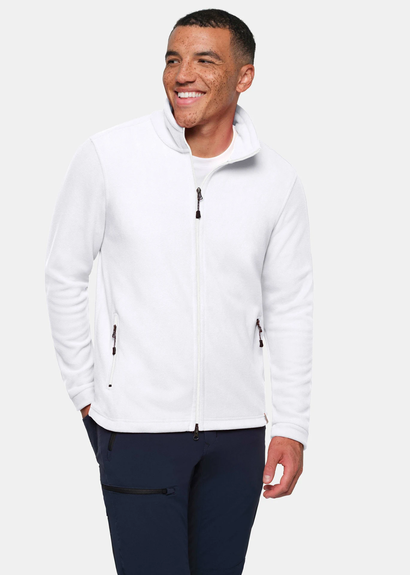 hakro-846-fleecejacke-eco-weiss-model-0 HAKRO Fleecejacke 846 ECO