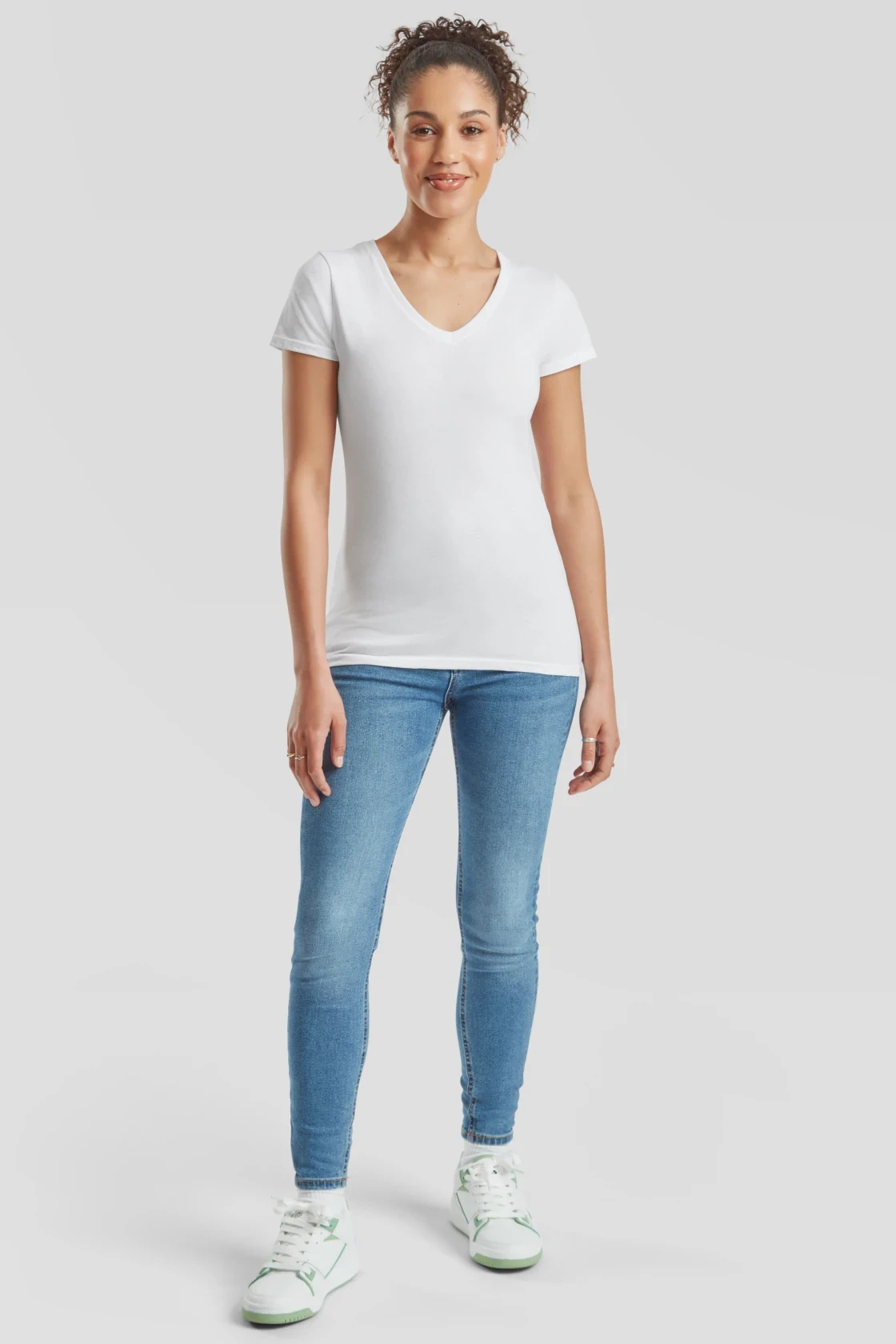 F.O.L. Lady-Fit Valueweight V-Neck T