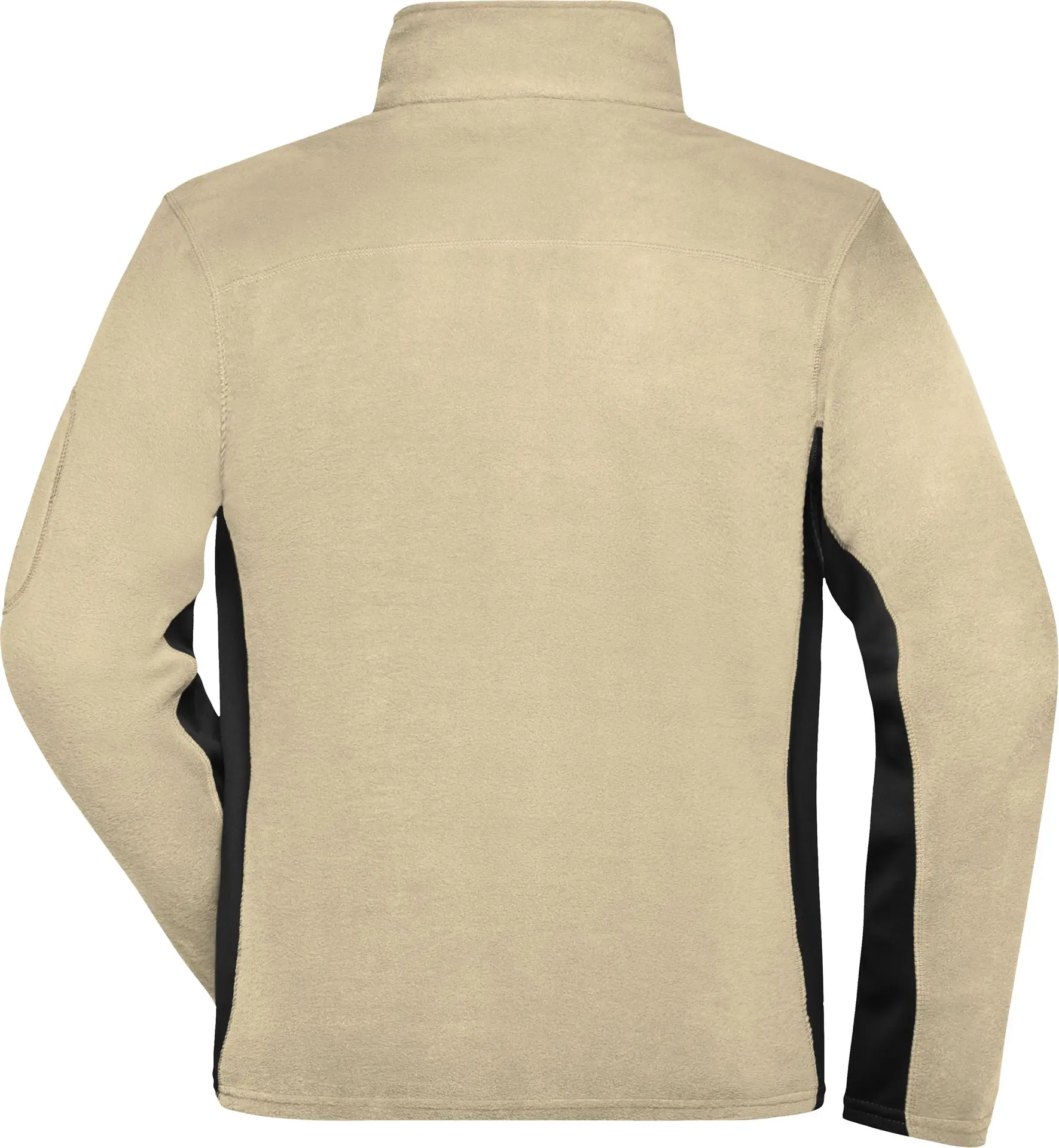 jn842-mens-workwear-fleece-jacket-stone-black-back-5 James & Nicholson Men's Workwear Fleece Jacket -Strong-
