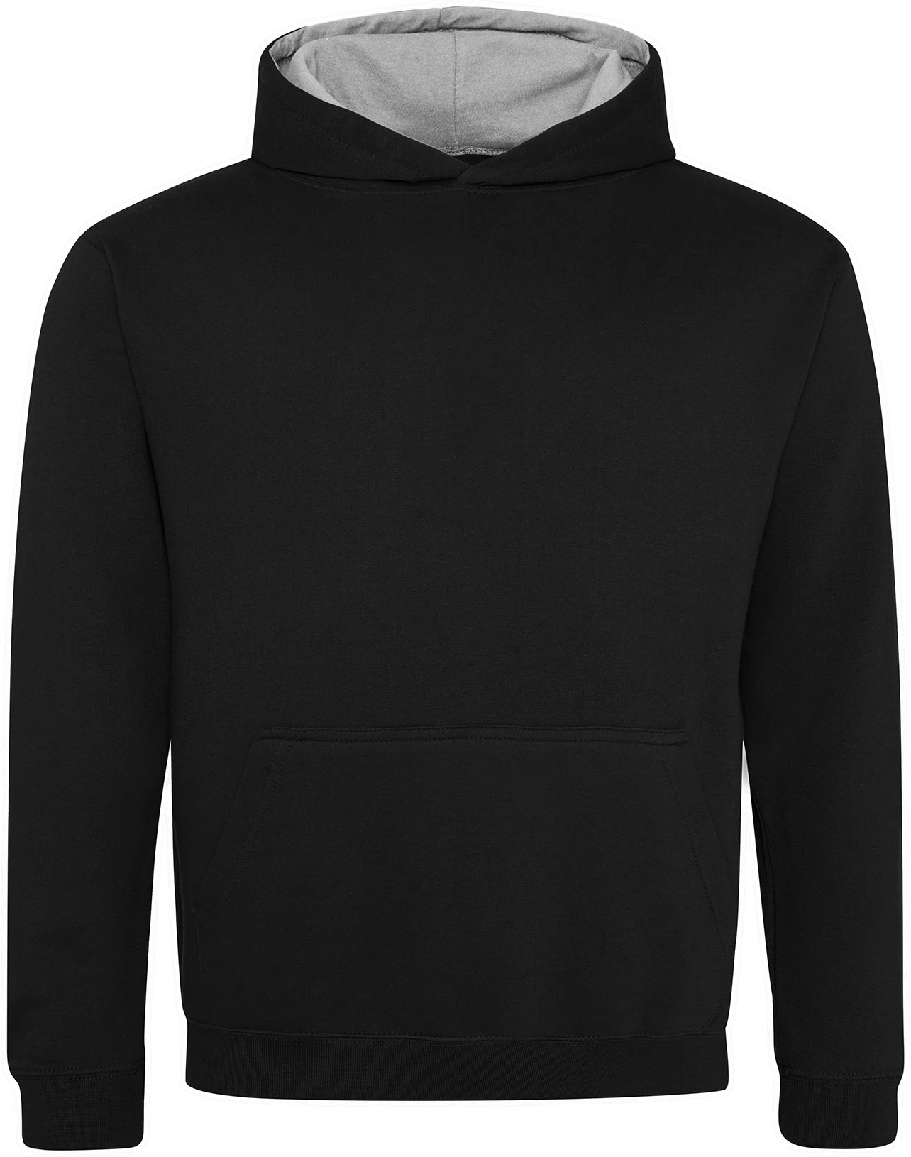 justhoods-jh003j-kids-varsity-hoodie-jetblack-heathergrey-front-1 Just Hoods Kids Varsity Hoodie