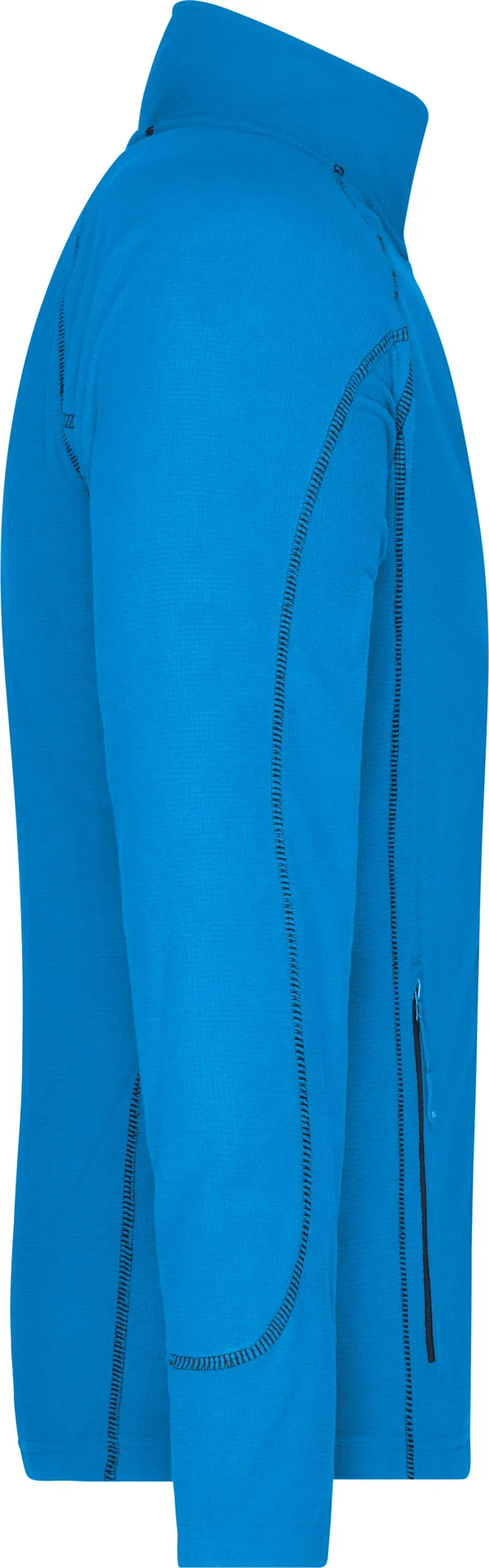 jn597-mens-structure-fleece-jacket-aqua-navy-right-6 James & Nicholson Men's Structure Fleece Jacket
