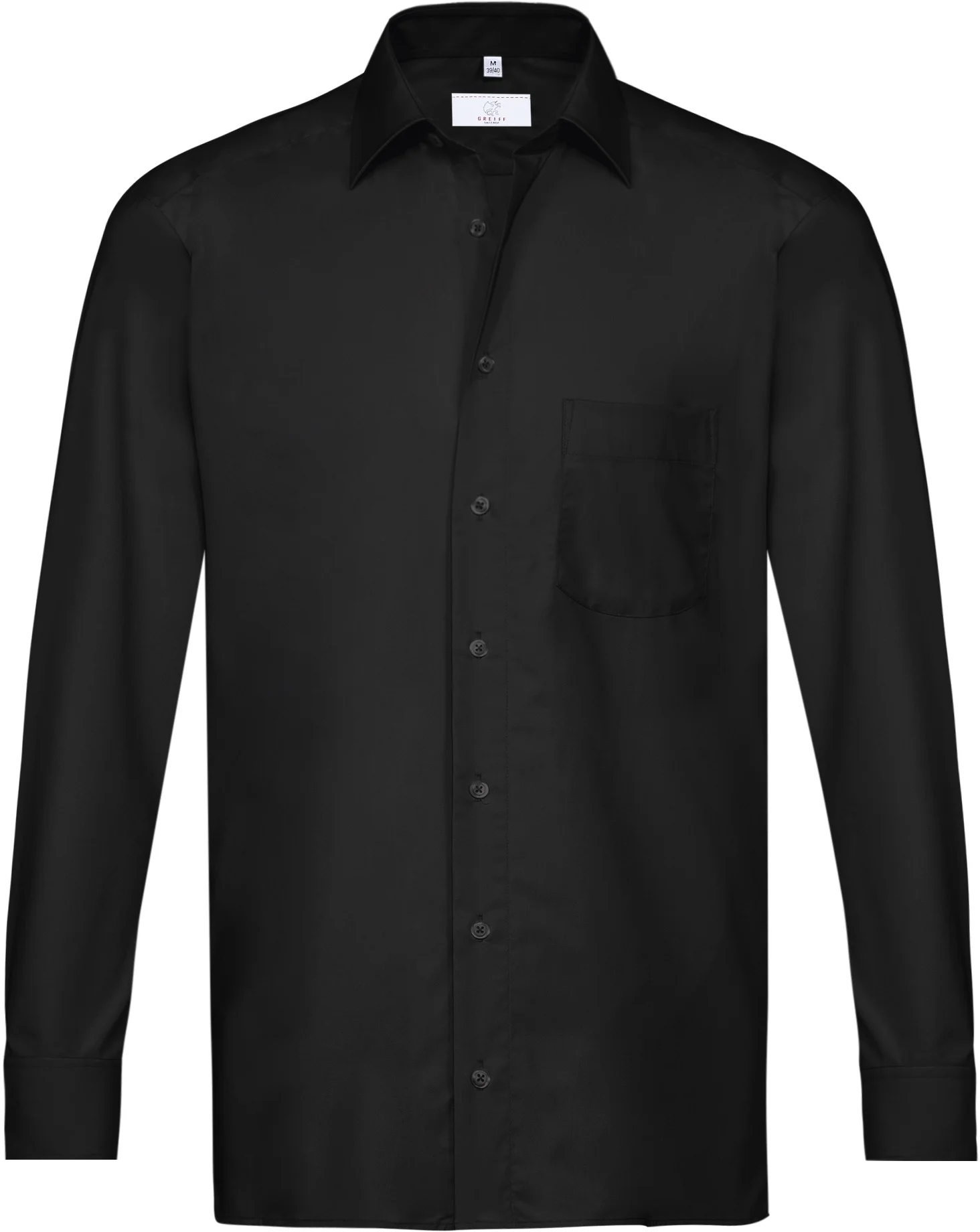 greiff-6665-herren-hemd-11-rf-basic_1120_schwarz-front-2 GREIFF Herren Hemd BASIC Regular Fit