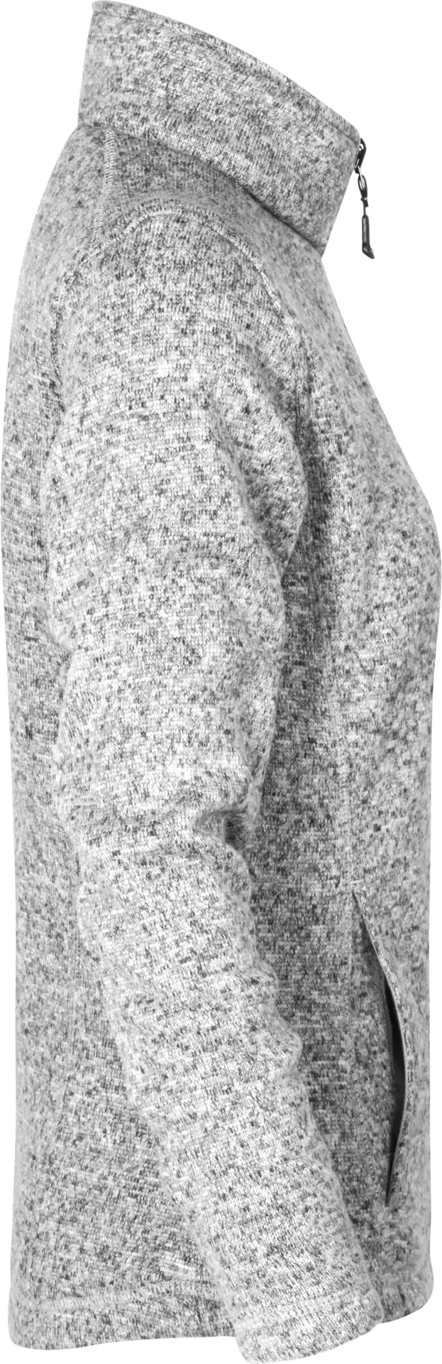 promodoro-7725-womens-knit-fleece-jacket-heathergrey-side-5 Promodoro Women's Knit Fleece Jacket C+