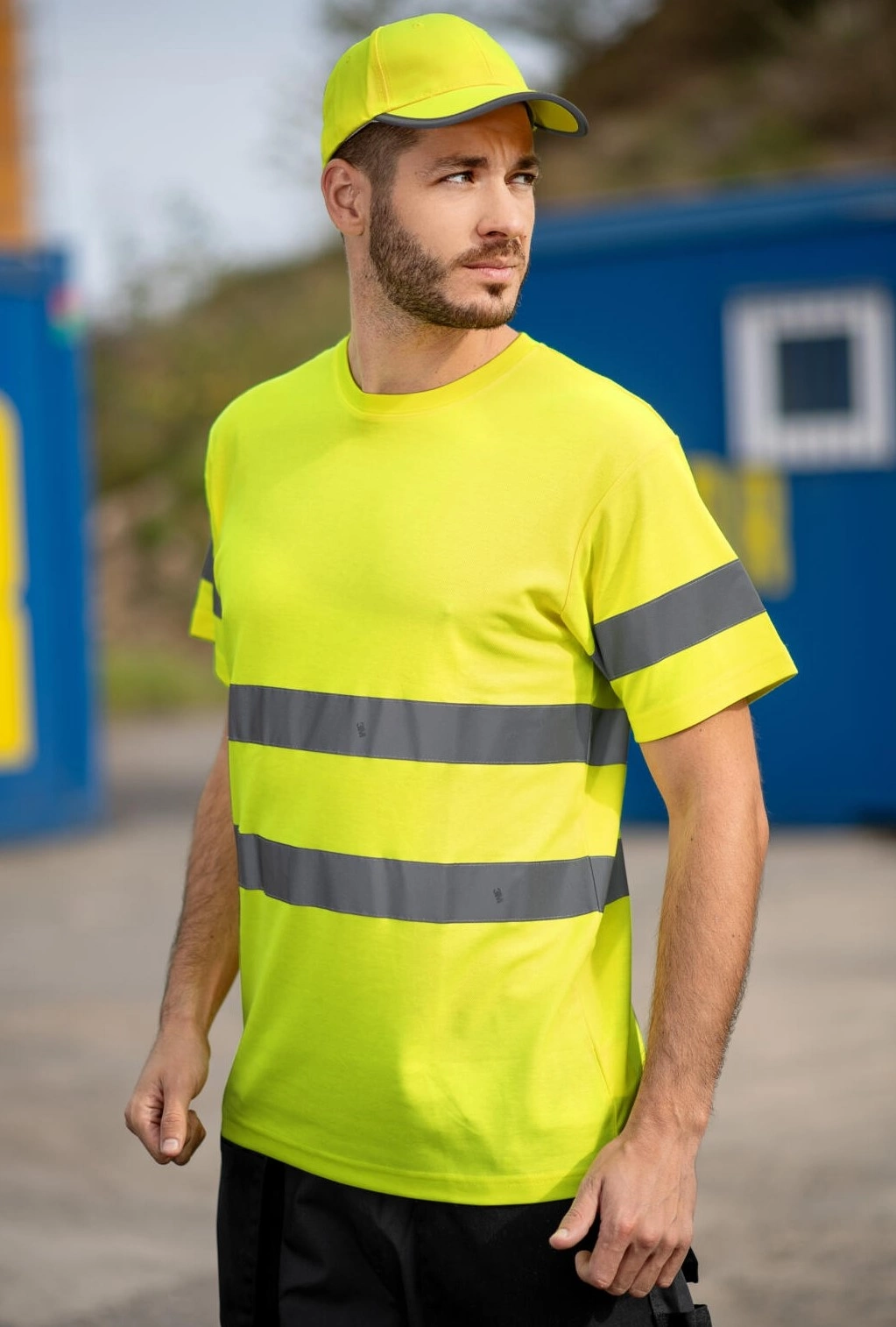 rimeck-1v9-t-shirt-hv-protect-fluoreszierendesgelb-model-0 RIMECK T-Shirt HV Protect 1V9