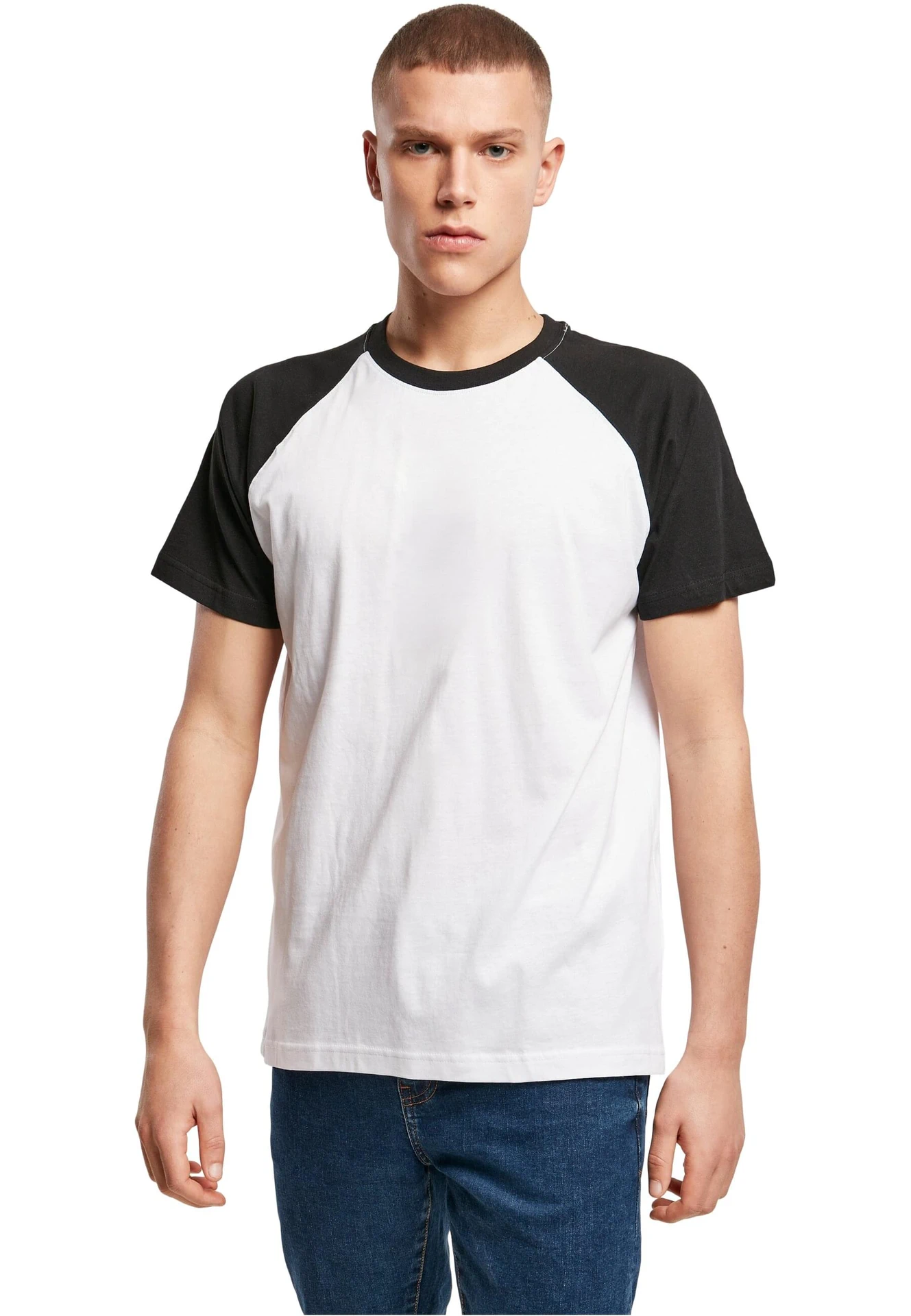 Build Your Brand Raglan Contrast Tee