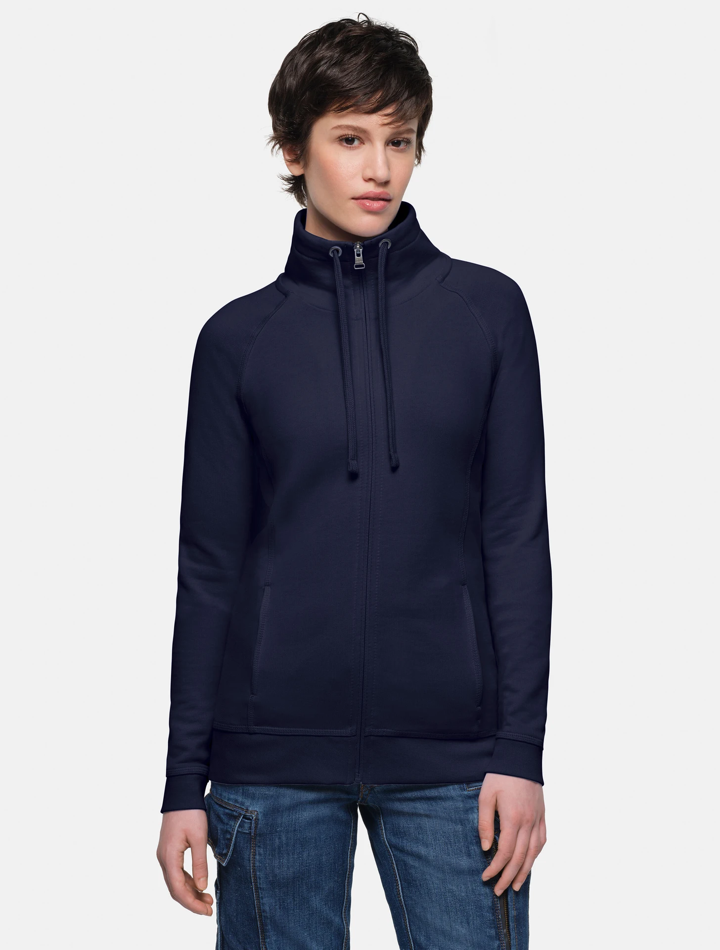 hakro-406-damen-sweatjacke-premium-tinte-model-0 HAKRO Women-Sweatjacke 406 College