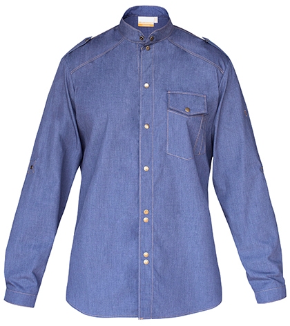 KARLOWSKY Kochhemd Jeans-Style KARLOWSKY Kochhemd Jeans-Style