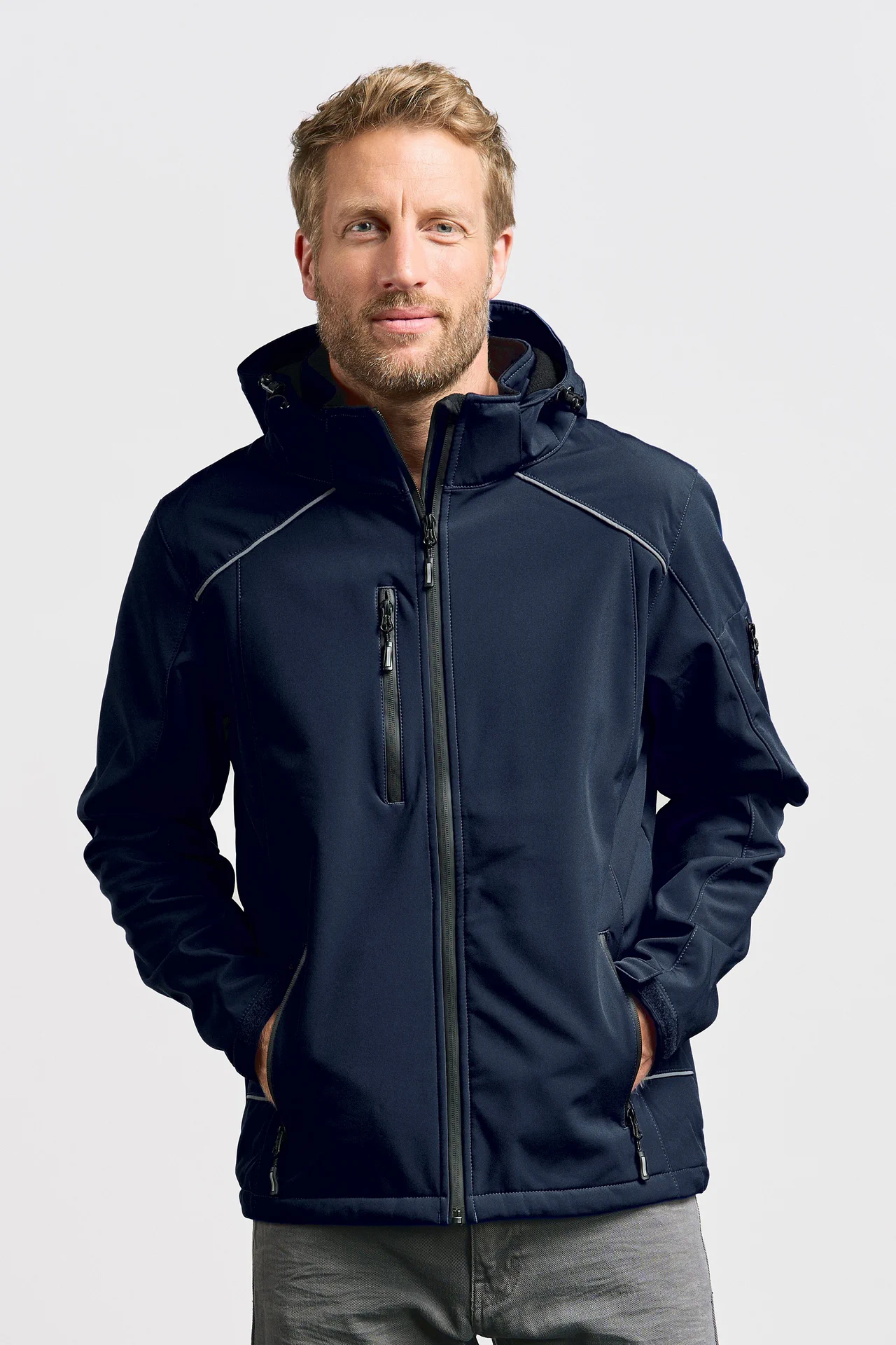 promodoro-7850-mens-softshell-jacket-navy-model-0 Promodoro Men's Softshell Jacket