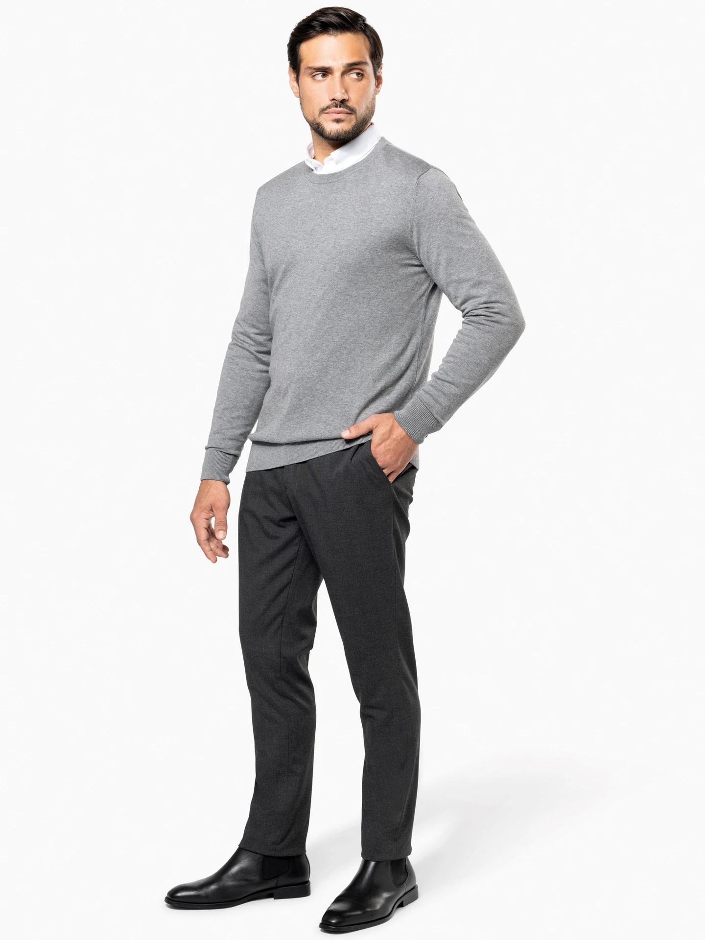 kariban-PK900-herren-supima-pullover-model-2 Kariban Herren Supima® Pullover