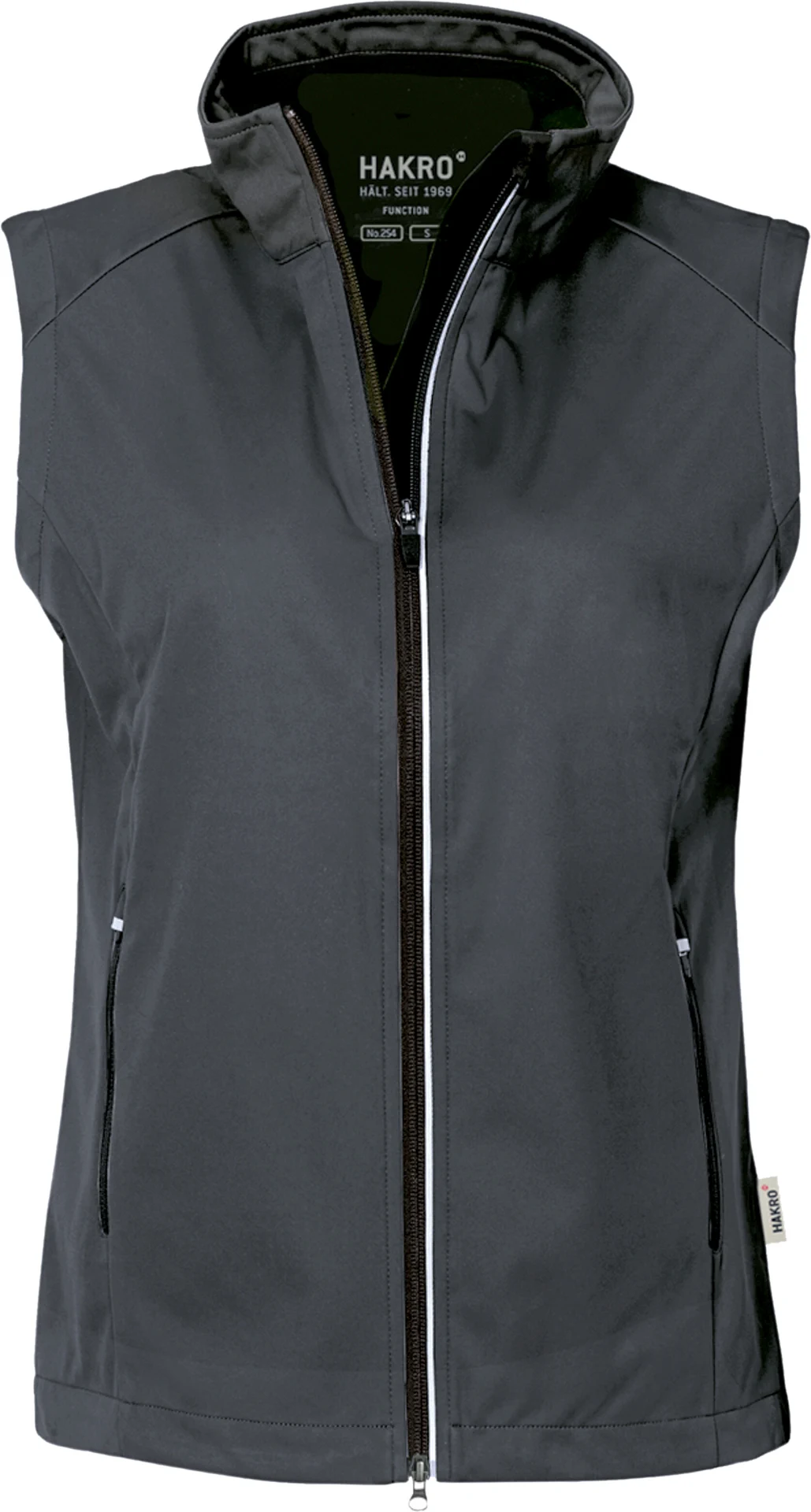 hakro-254-damen-light-softshellweste-anthrazit-front-1 HAKRO Women-Light-Softshell-Weste 254 Sarina