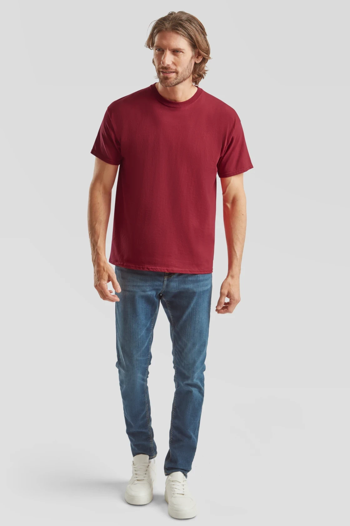 fruit-of-the-loom-61-082-0-original-t-shirt-brickred-model-3 F.O.L. Original T
