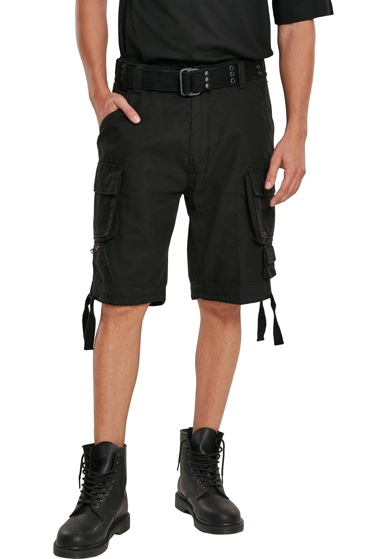 BYB-B2001-savage-shorts-black-model-0 Build Your Brand Savage Shorts