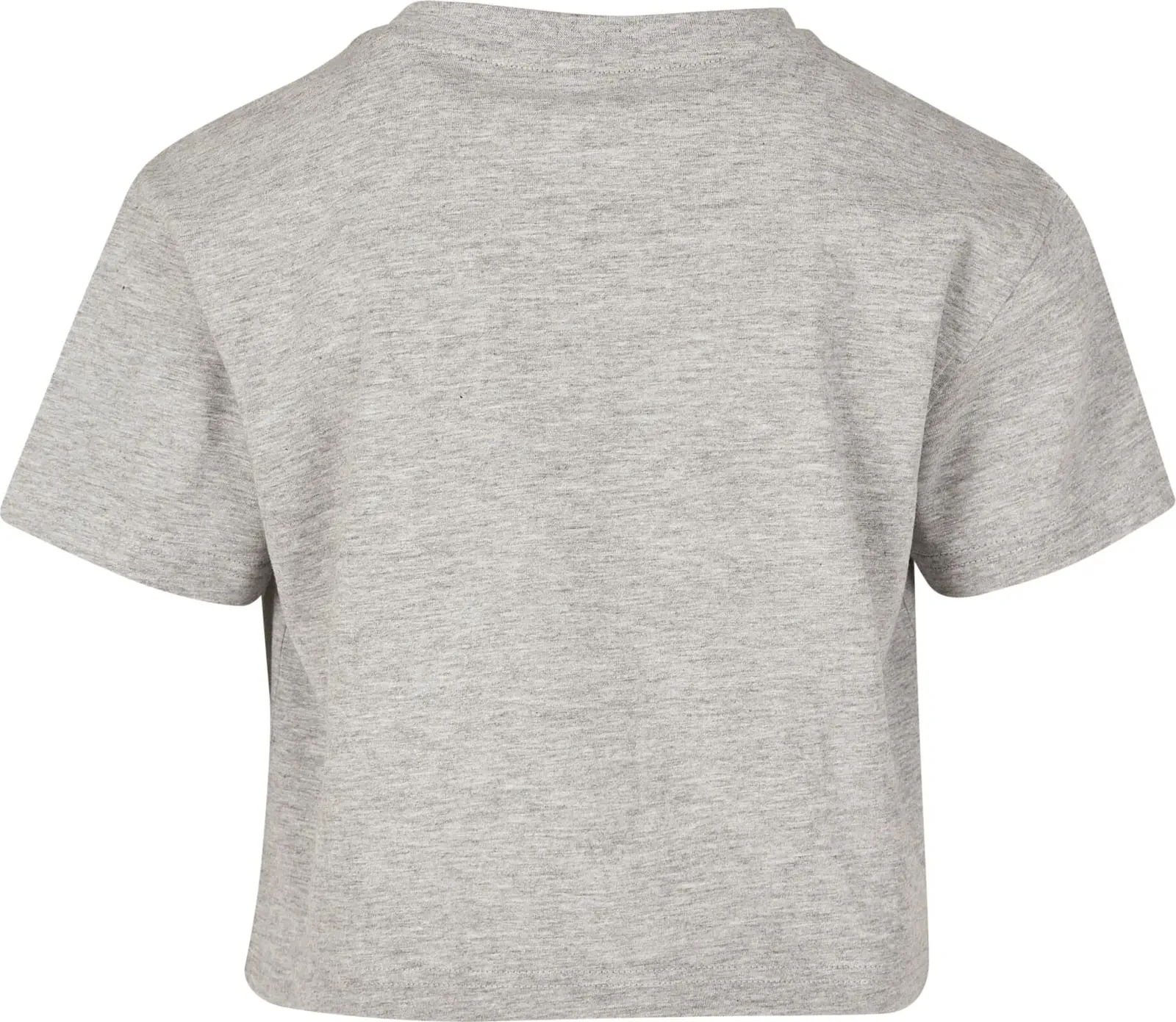 BYB-BY114-girls-cropped-jersey-t-shirt-heathergrey-back-7 Build Your Brand Girls Cropped Jersey Tee