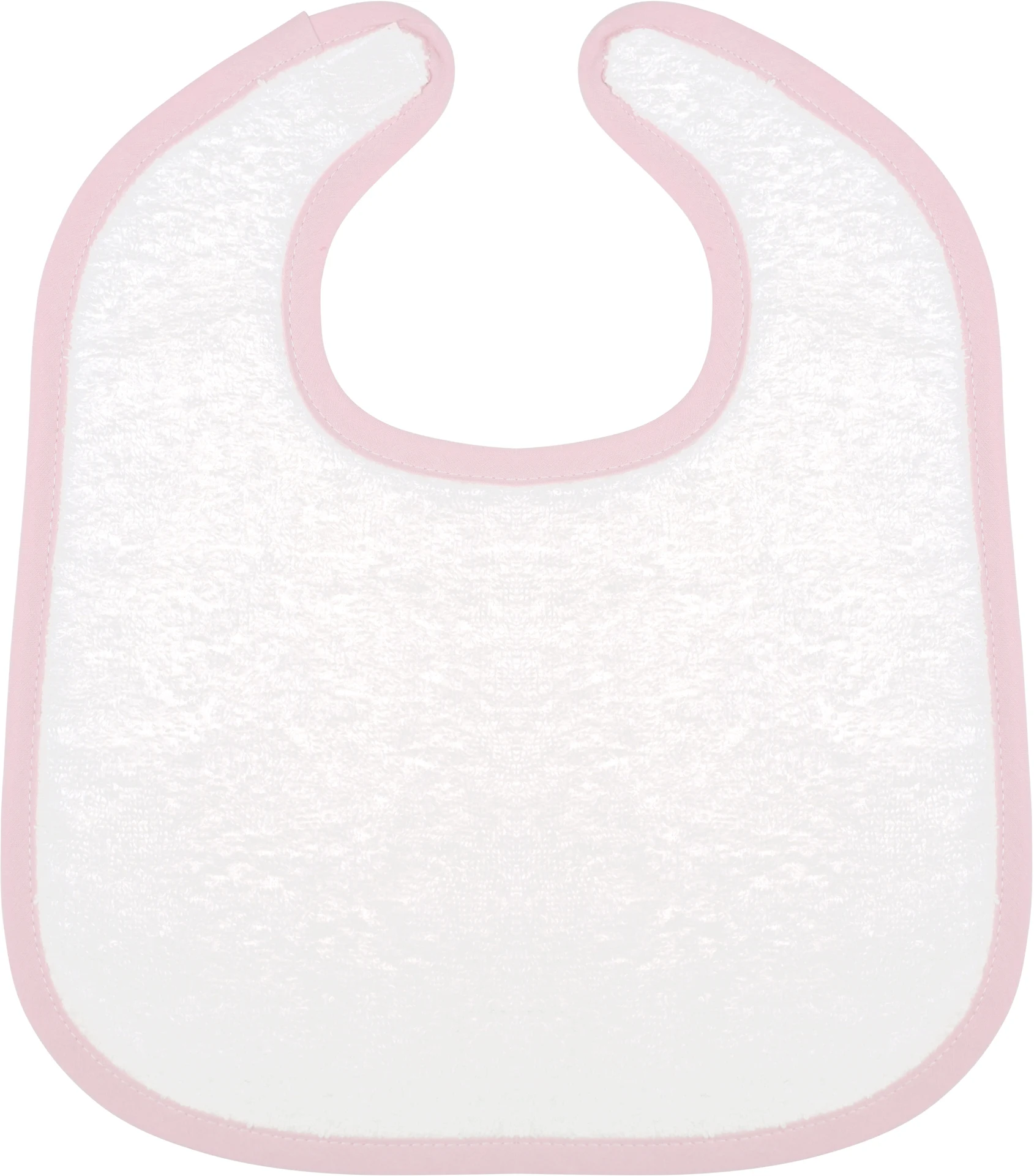 kariban-K833-baby-frottier-laetzchen-white-pink-front-3 Kariban Baby Frottier Lätzchen