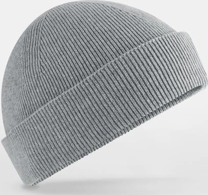 beechfield-b832n-organic-cotton-fisherman-beanie-ash-front-1 Beechfield Organic Cotton Fisherman Beanie