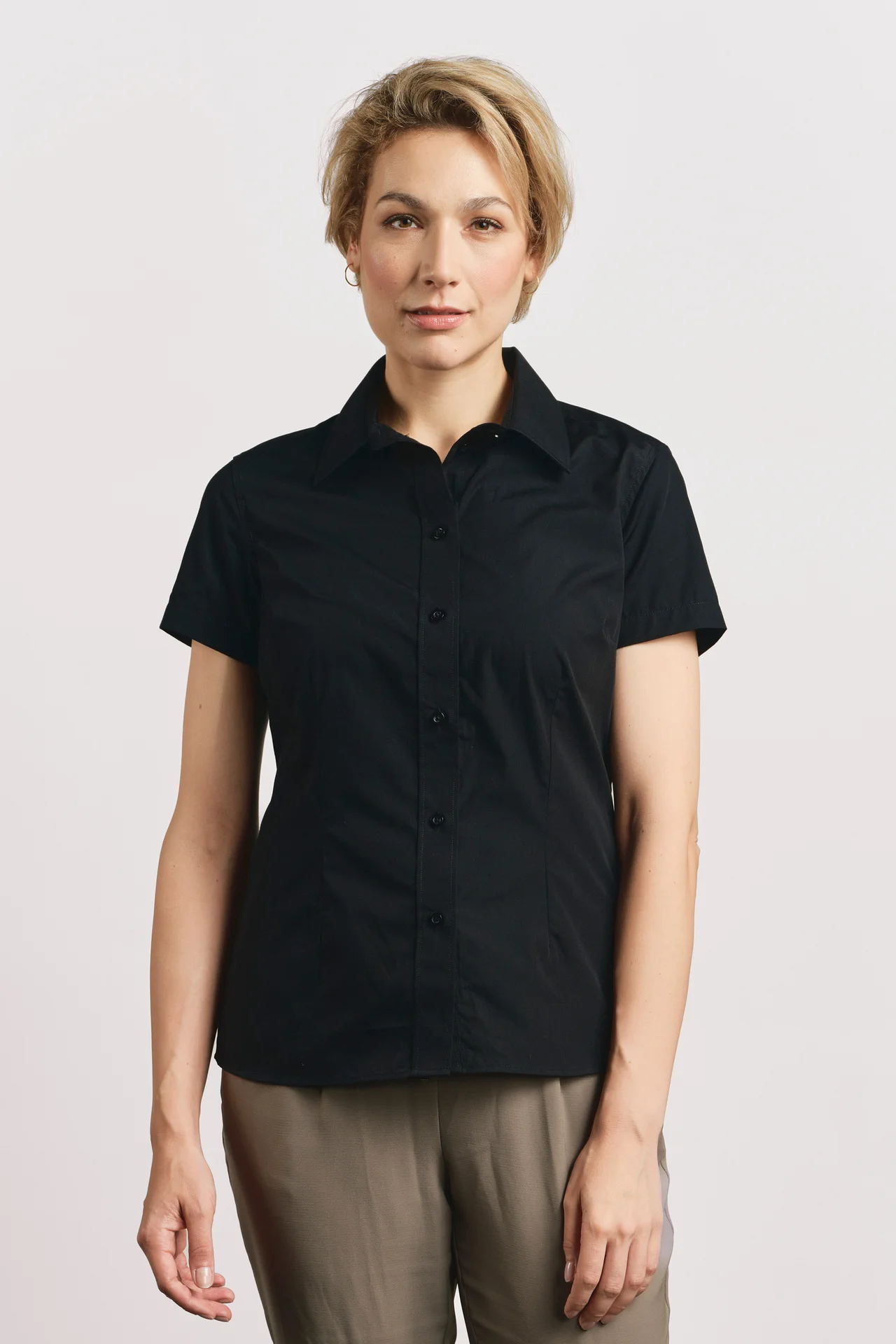 Promodoro Women´s Poplin Shirt Short Sleeve