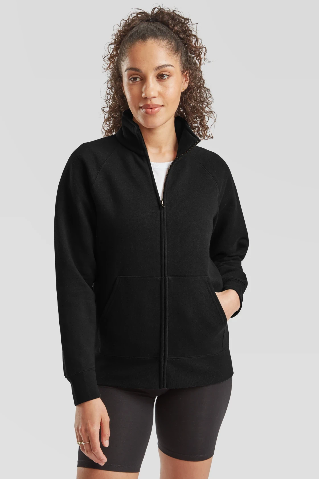 fruit-of-the-loom-62-116-0-ladies-premium-sweat-jacket-black-model-0 F.O.L. Ladies Premium Sweat Jacket