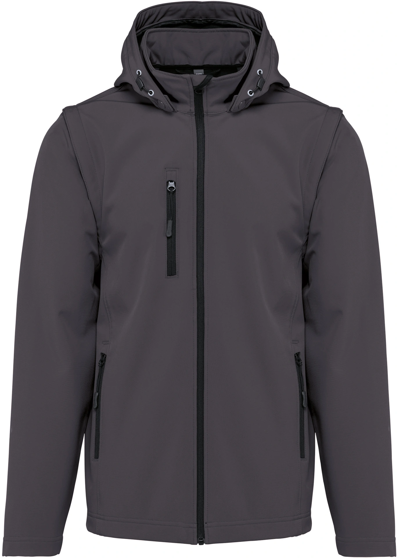 K422-unisex-3-lagen-kapuzen-softshell-jacke-titanium-front-3 Kariban Unisex 3-Lagen Kapuzen Softshell Jacke
