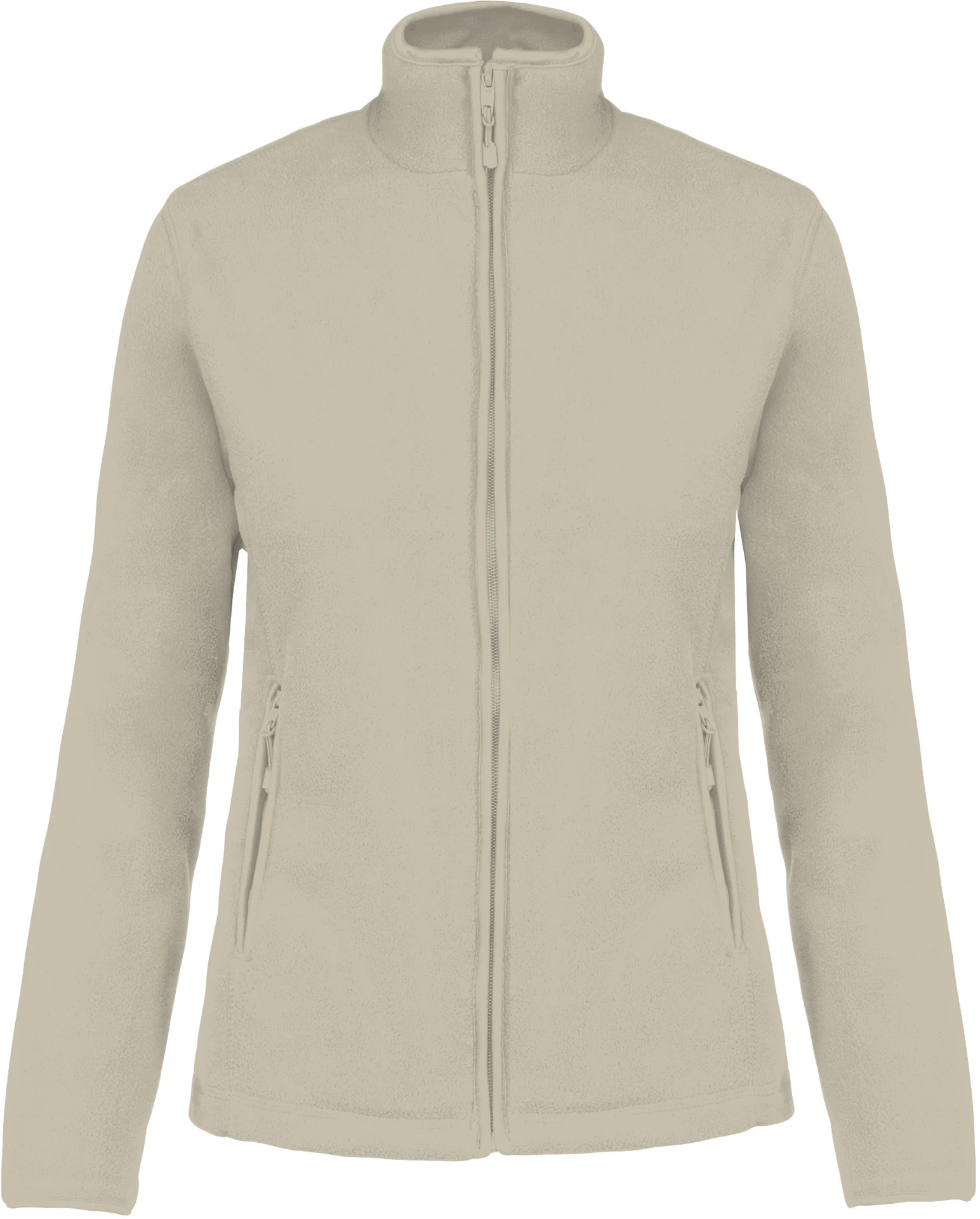 kariban-K907-damen-microfleece-jacke-maureen-beige-front-3 Kariban Damen Fleece Jacke "Maureen"