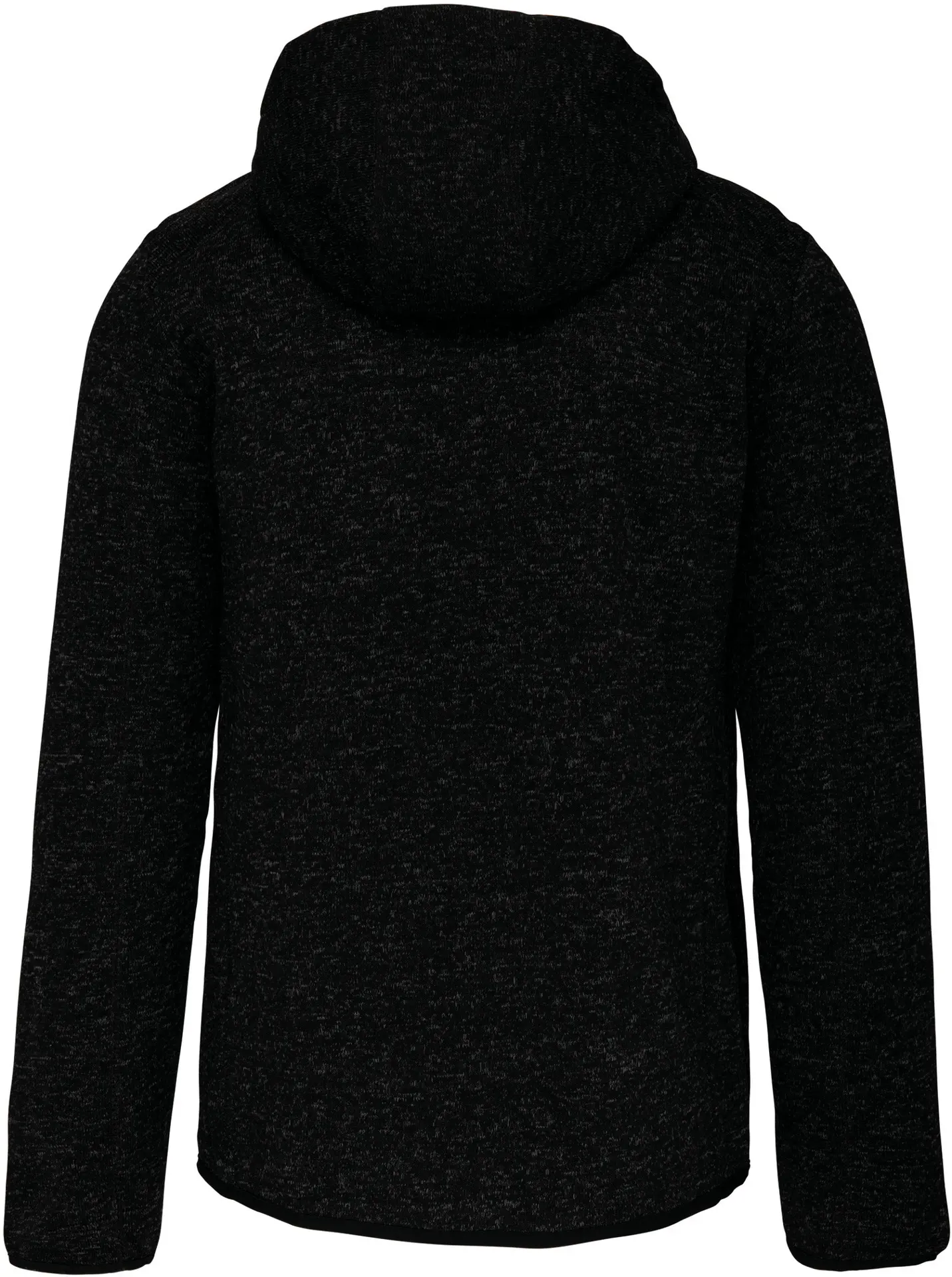 Kariban Herren Melange Kapuzen Strickfleece Jacke