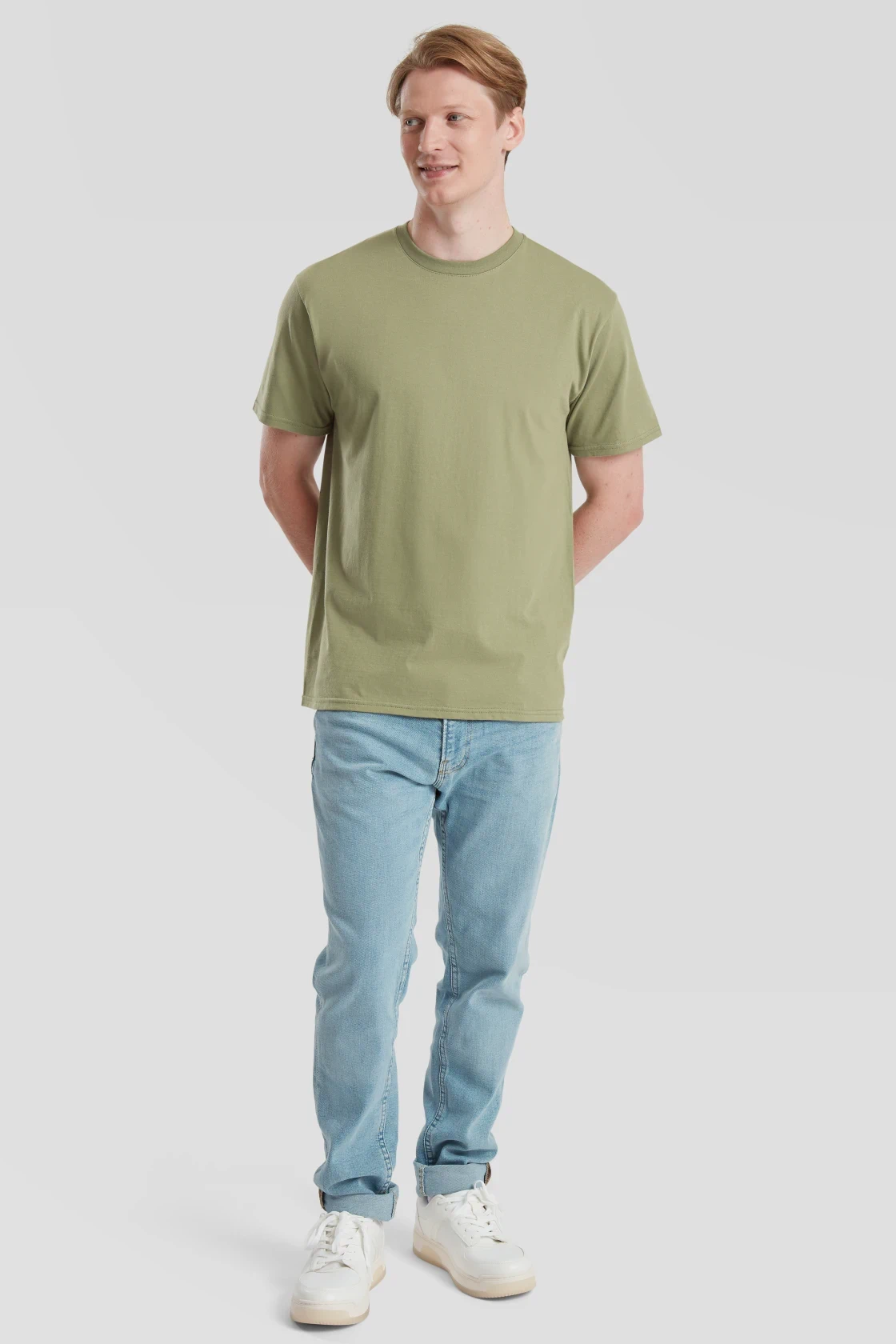 fruit-of-the-loom-61-362-0-pure-cotton-t-shirt-classicolive-model-3 F.O.L Pure Cotton T