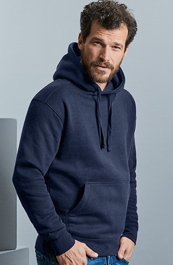 Russell Men`s Authentic Melange Hooded Sweat