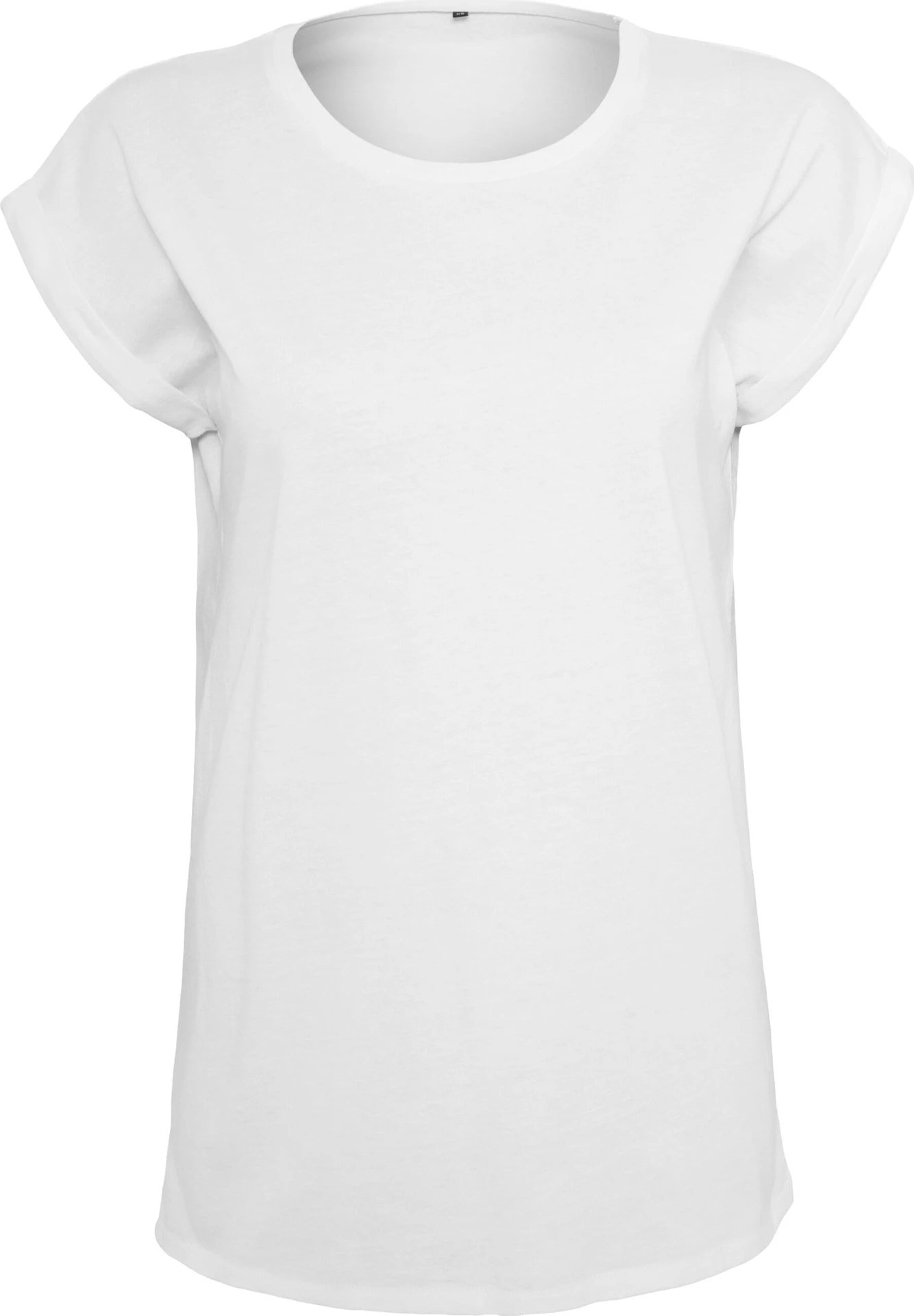 BYB-BY138-ladies-organic-extended-shoulder-t-shirt-white-front-4 Build Your Brand Ladies Organic Extended Shoulder Tee