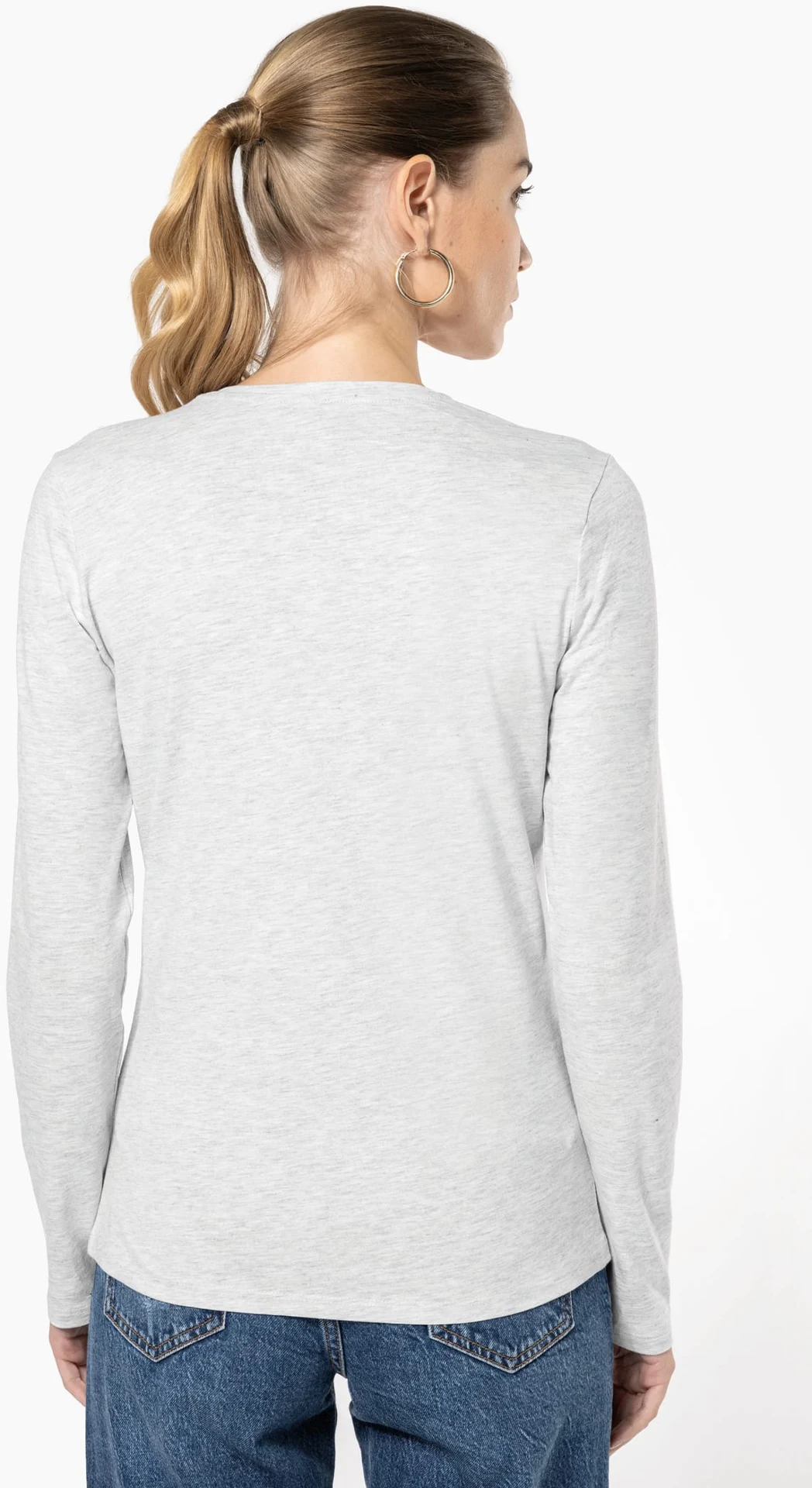 Kariban Damen V-Neck T-Shirt langarm