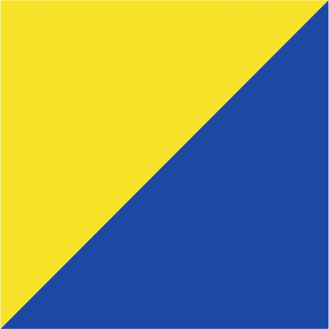 signal yellow/royal blue