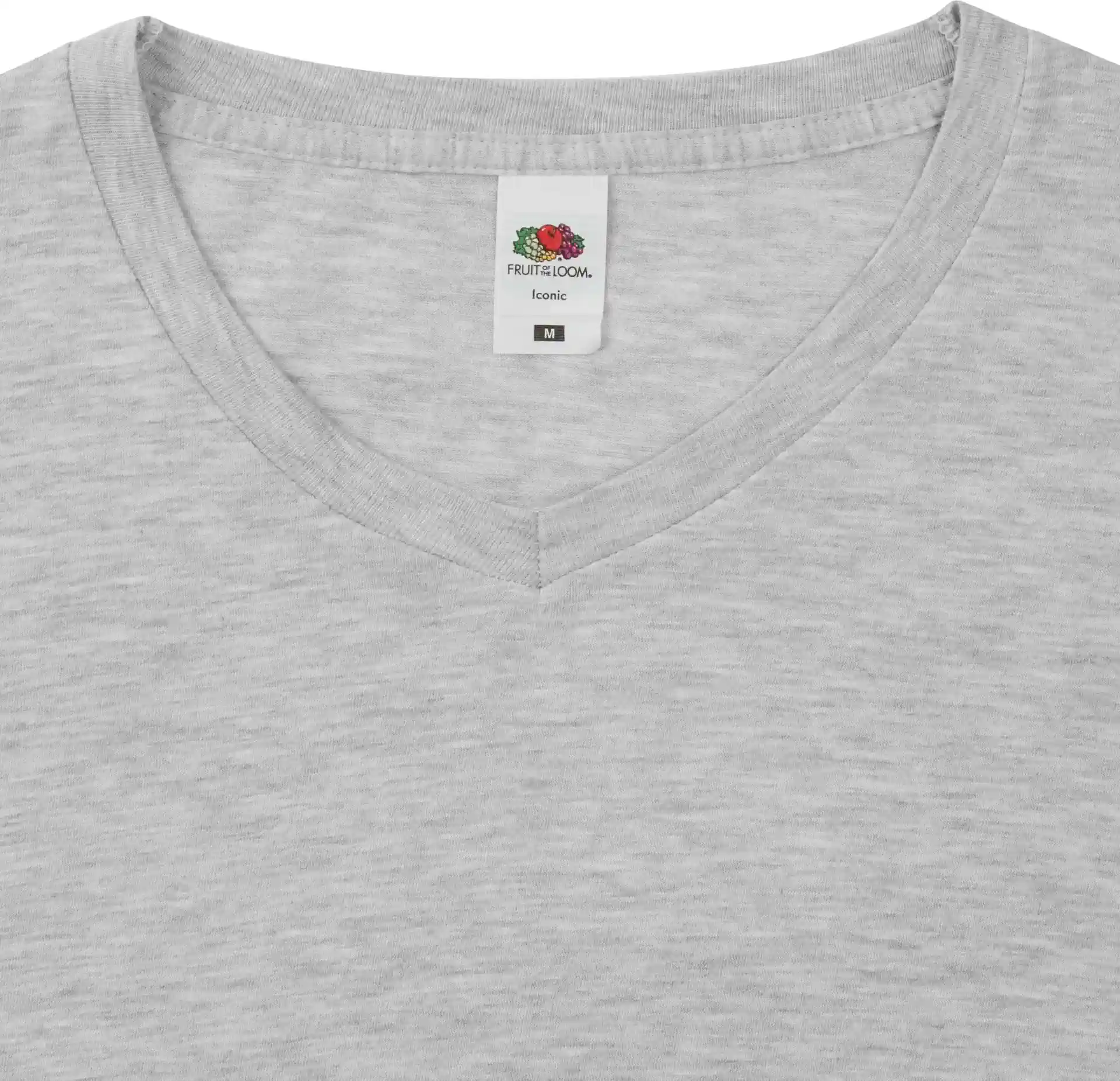fruit-of-the-loom-61-442-0-iconic-150-v-neck-t-shirt-heathergrey-7 F.O.L. Iconic 150 V Neck T